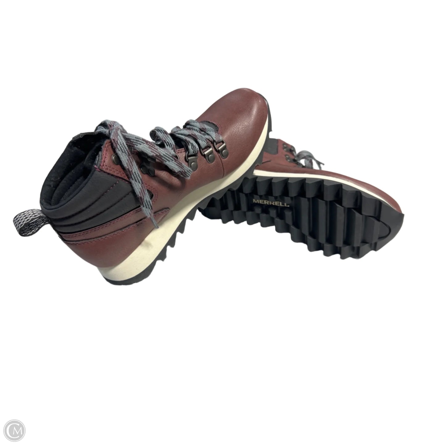 Boots Ankle Flats By Merrell In Maroon, Size: 6.5