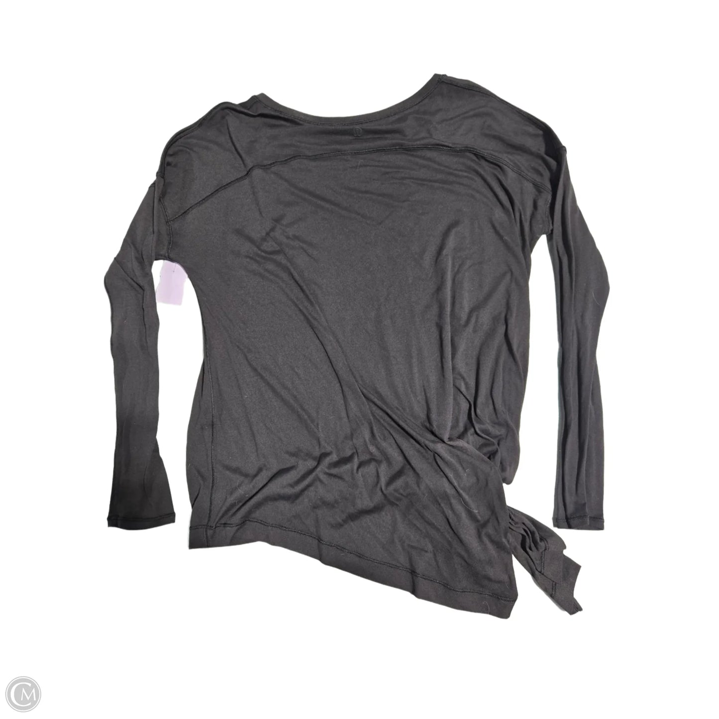 Athletic Top Long Sleeve Collar By Lululemon In Black, Size: S