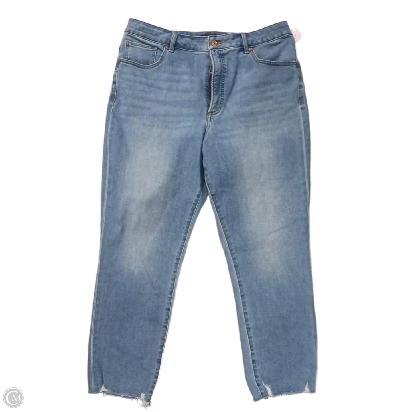 Jeans Straight By Express In Blue Denim, Size: 14