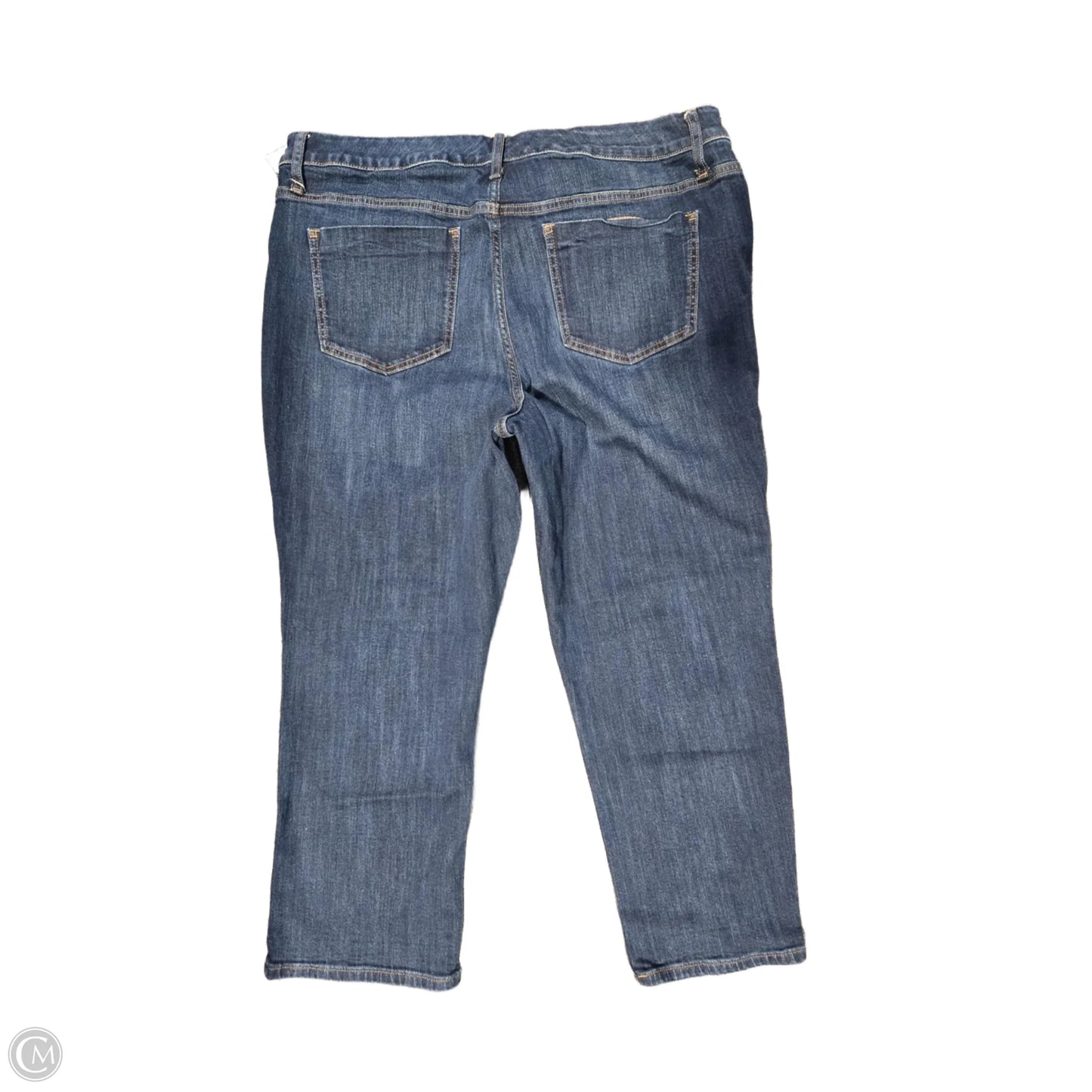 Jeans Straight By Simply Vera In Blue Denim, Size: 20