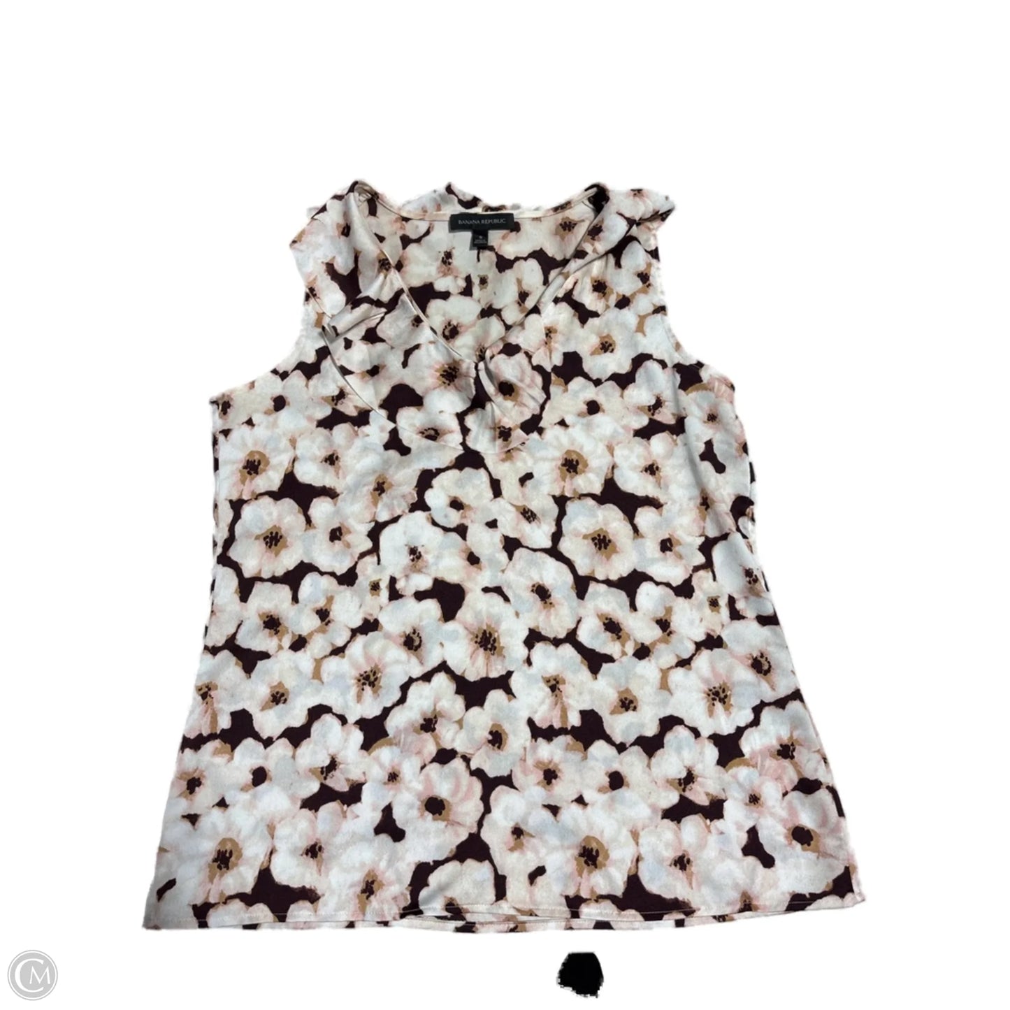Blouse Sleeveless By Banana Republic In Floral Print, Size: S