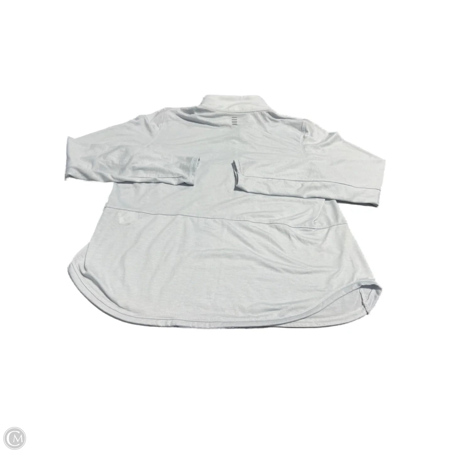 Athletic Top Long Sleeve Collar By Under Armour In Grey, Size: Xl
