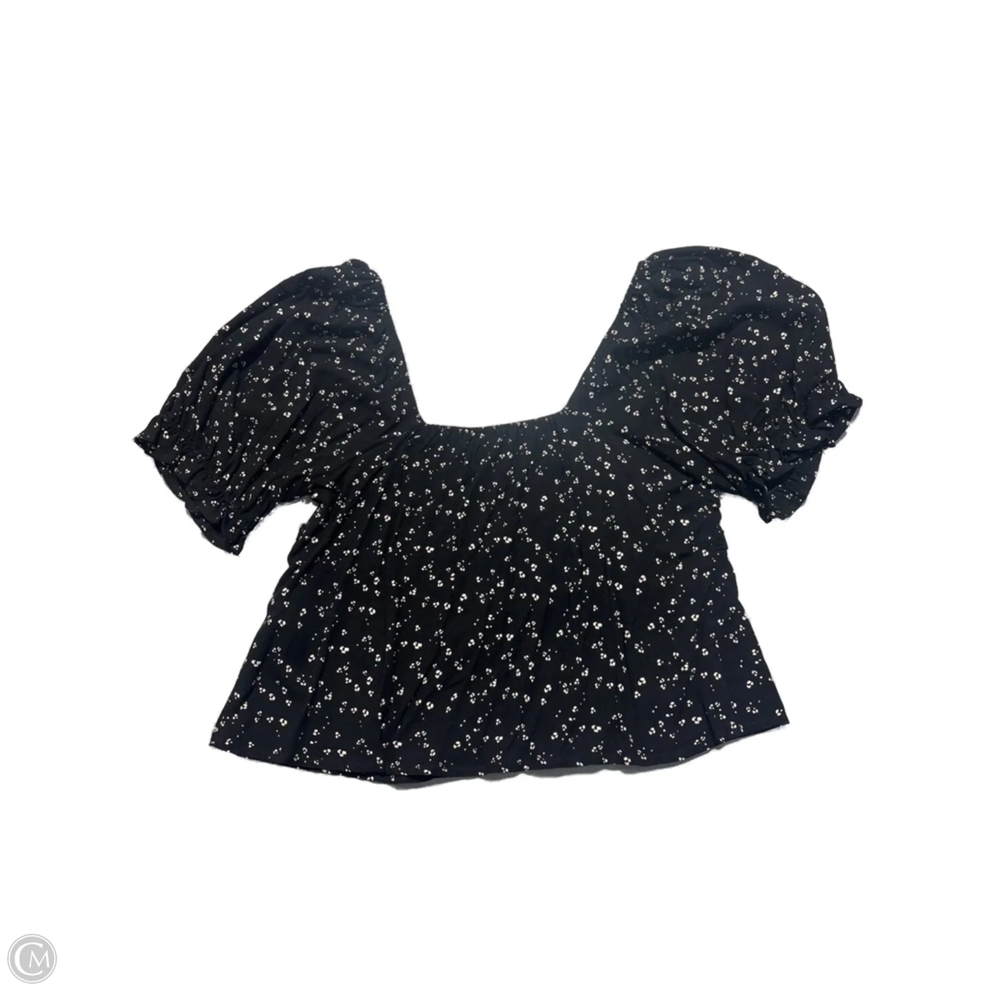 Top Short Sleeve By Cmc In Black, Size: M