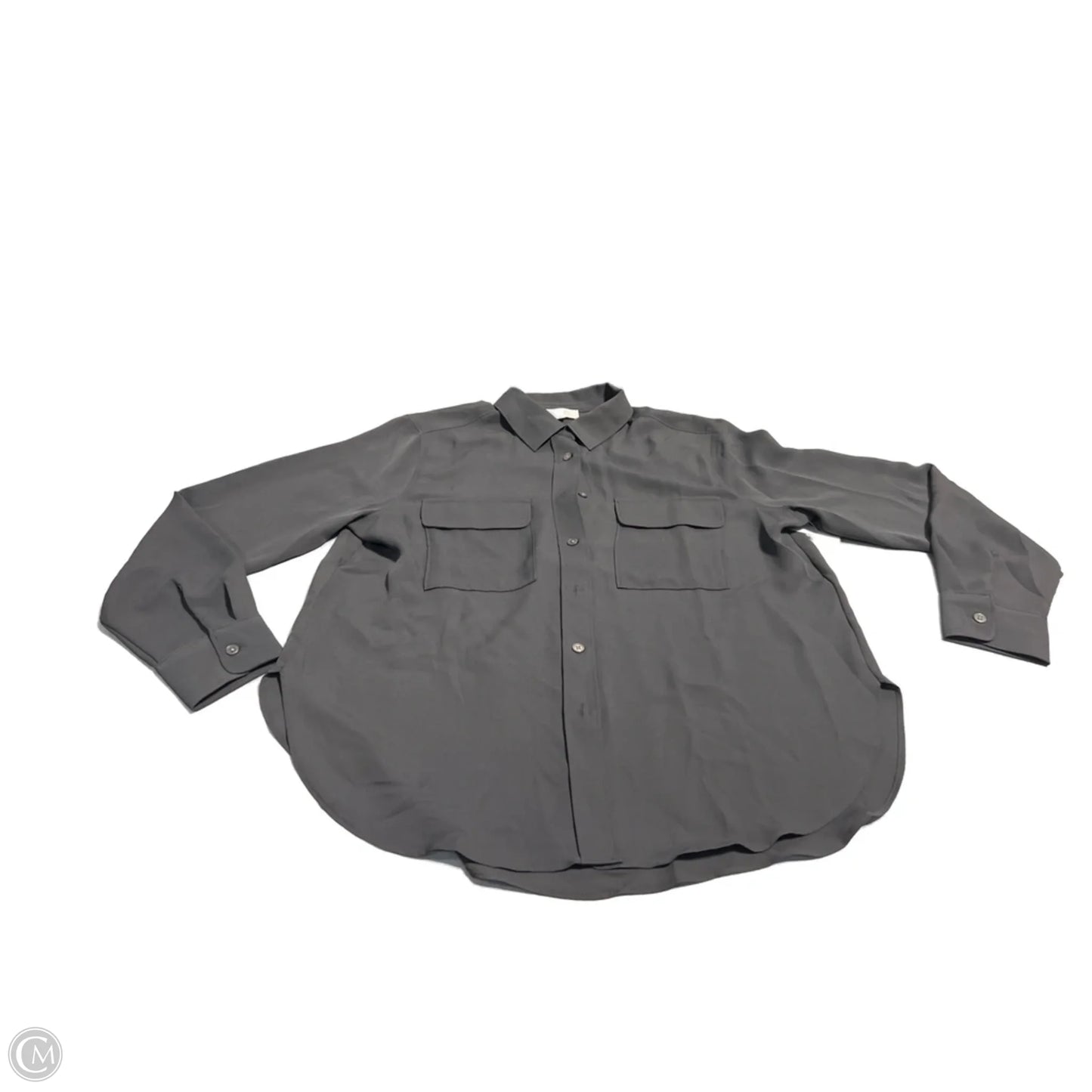 Top Long Sleeve By Loft In Grey, Size: S