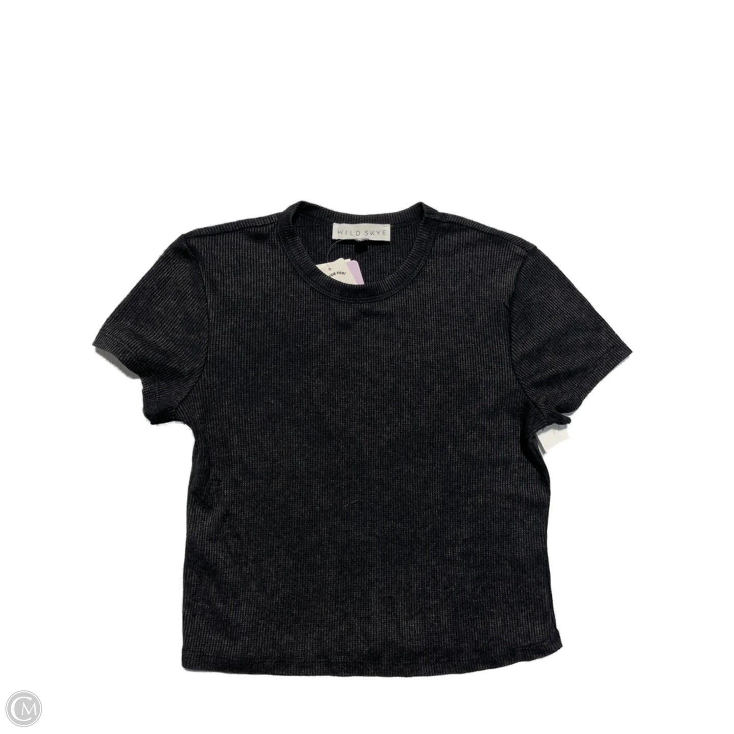 Top Short Sleeve By Cmc In Grey, Size: M