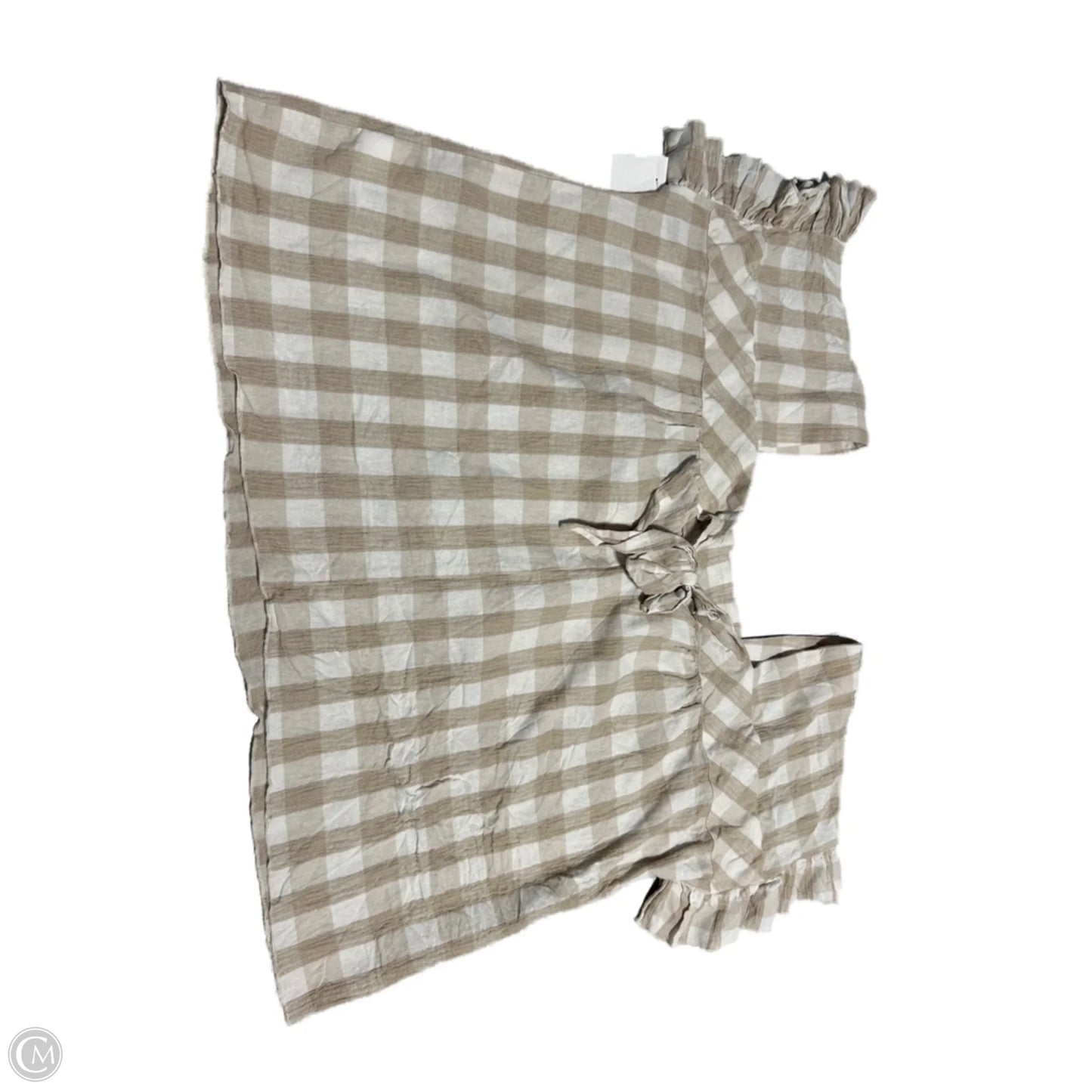 Top Short Sleeve By Tribal In Plaid Pattern, Size: Xl