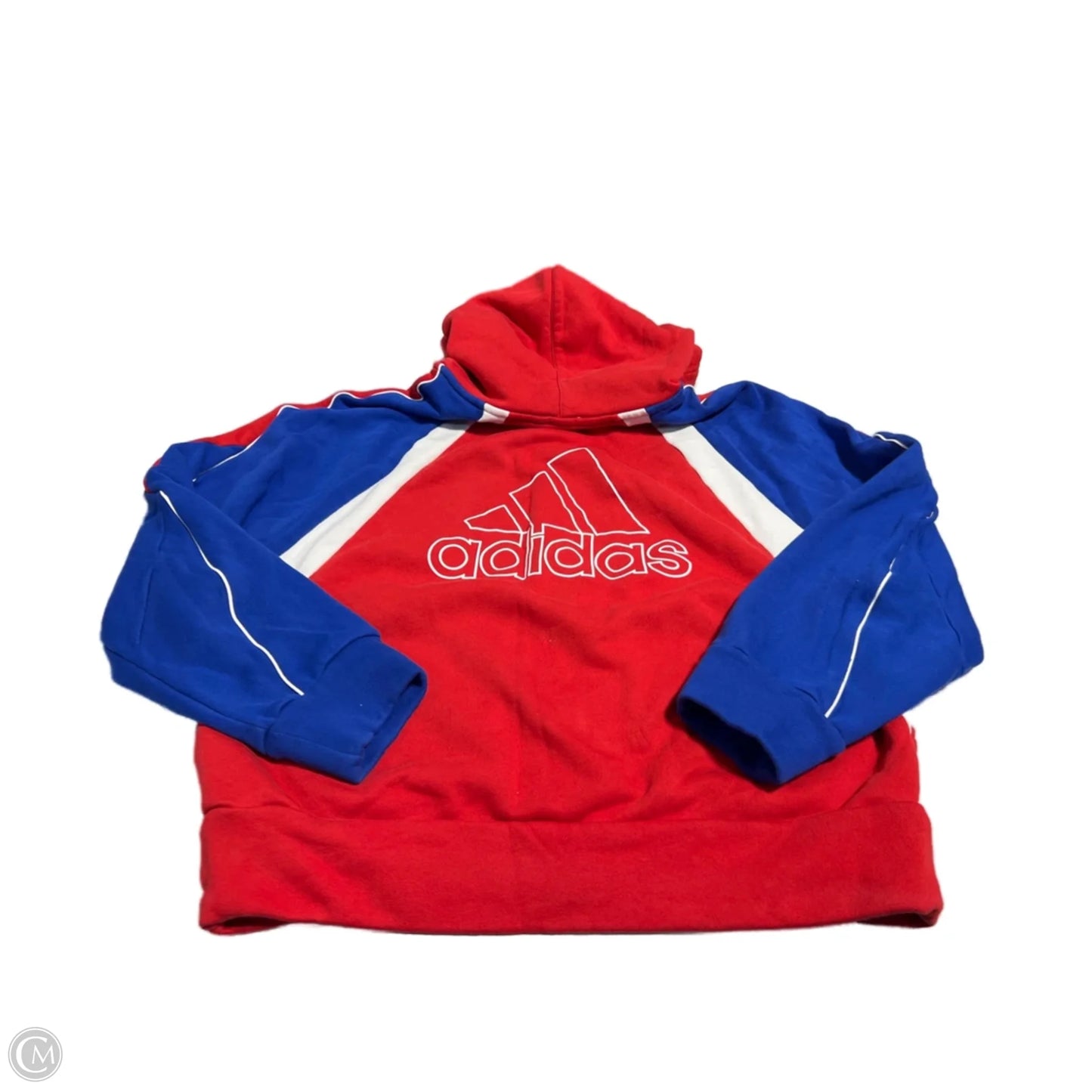 Sweatshirt Hoodie By Adidas In Red & White, Size: L