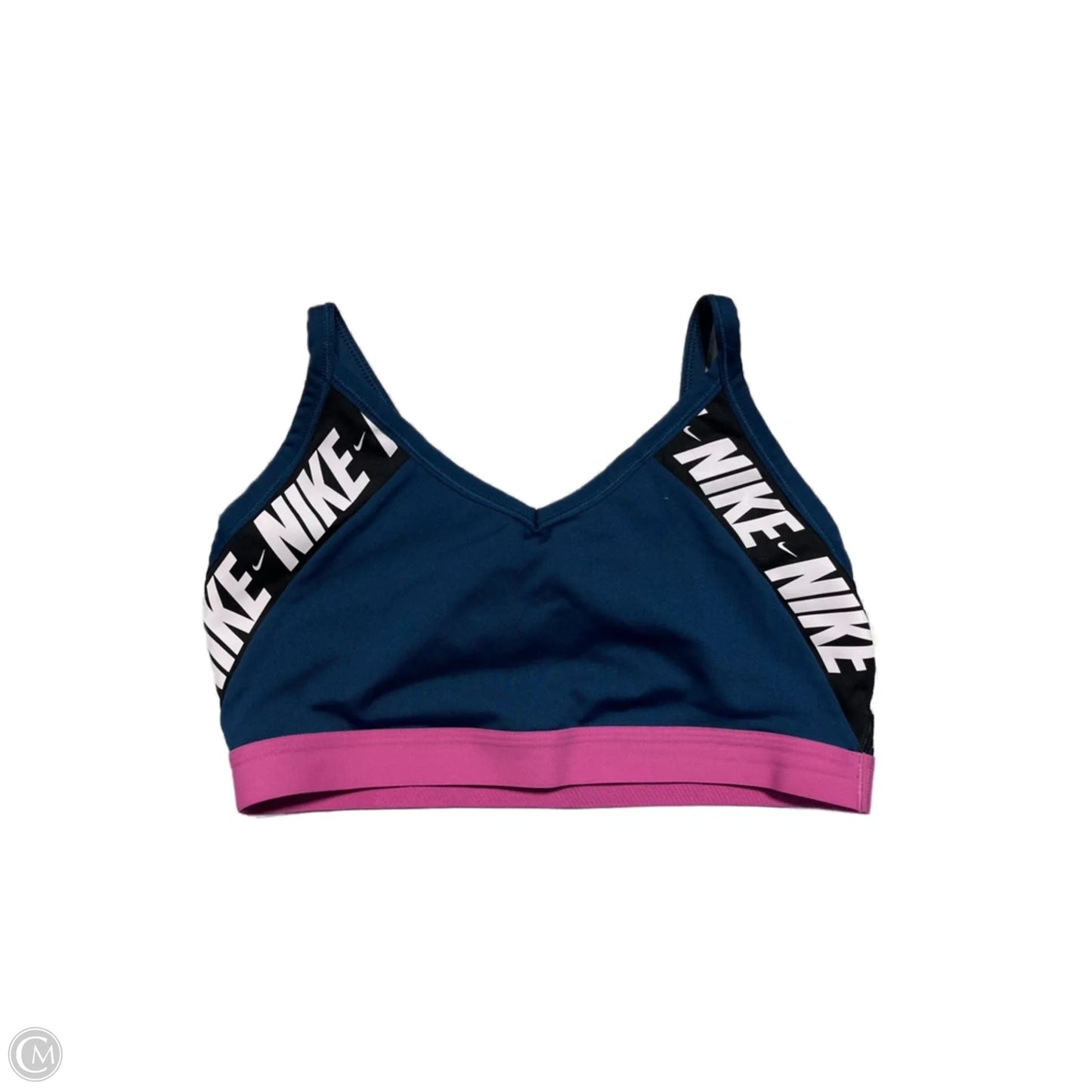 Athletic Bra By Nike In Blue & Pink, Size: L