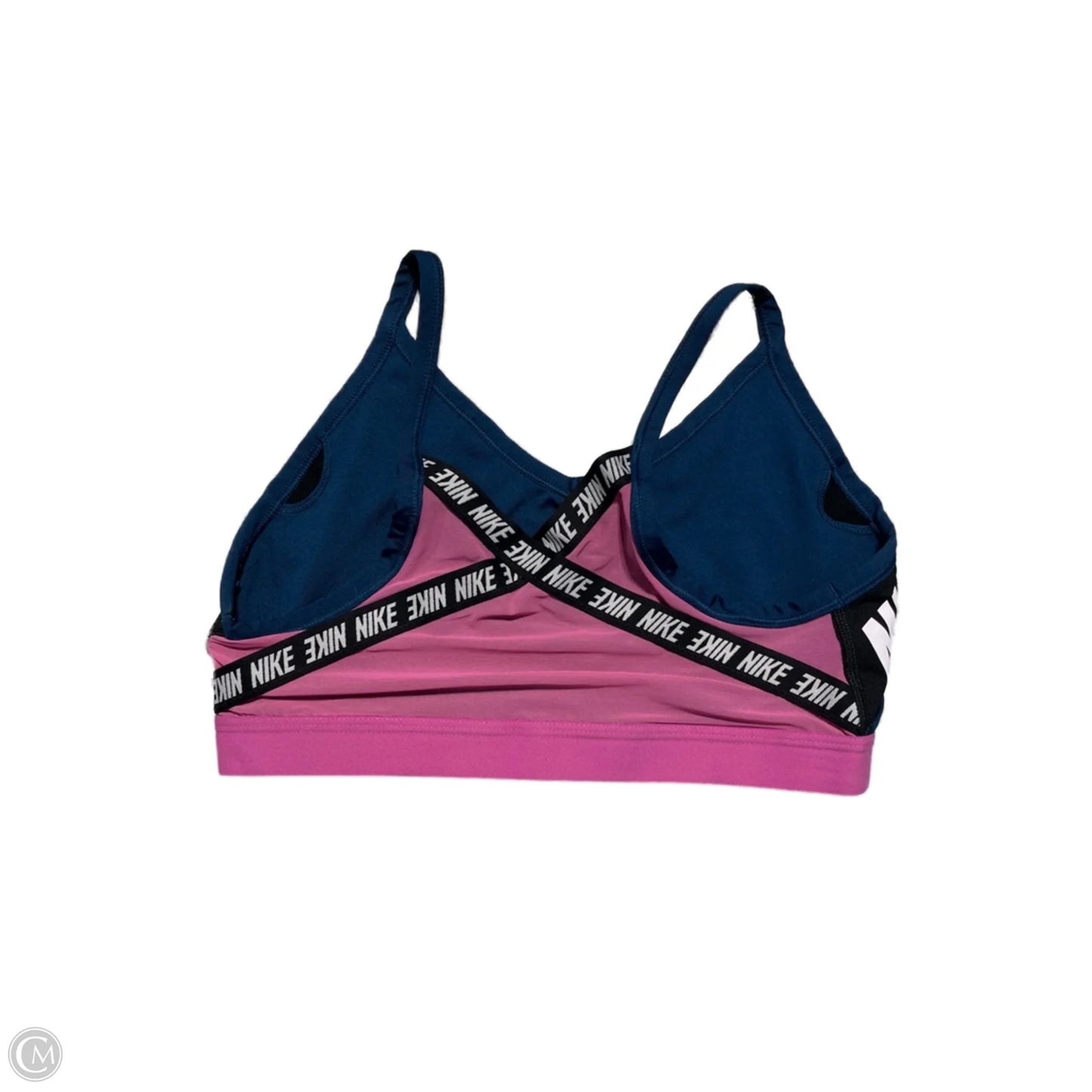 Athletic Bra By Nike In Blue & Pink, Size: L