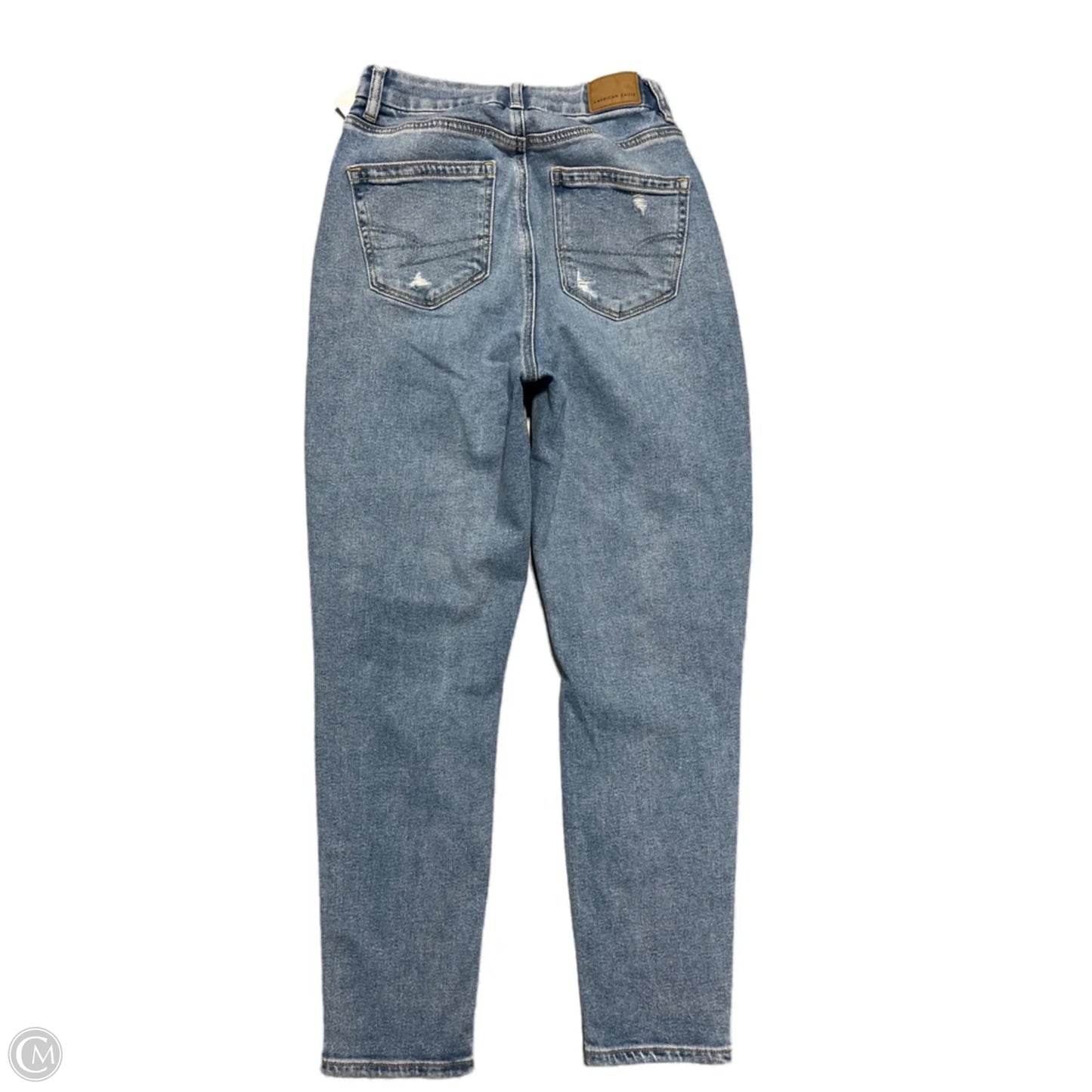 Jeans Straight By American Eagle In Blue Denim, Size: 0