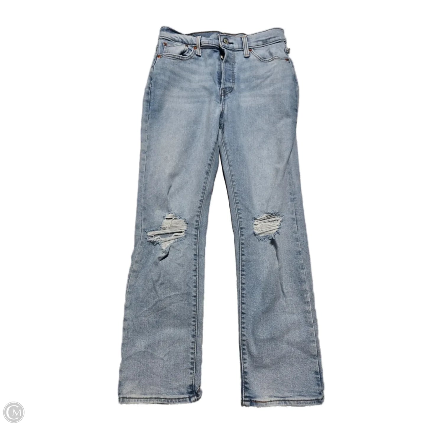 Jeans Straight By Levis In Blue Denim, Size: 4