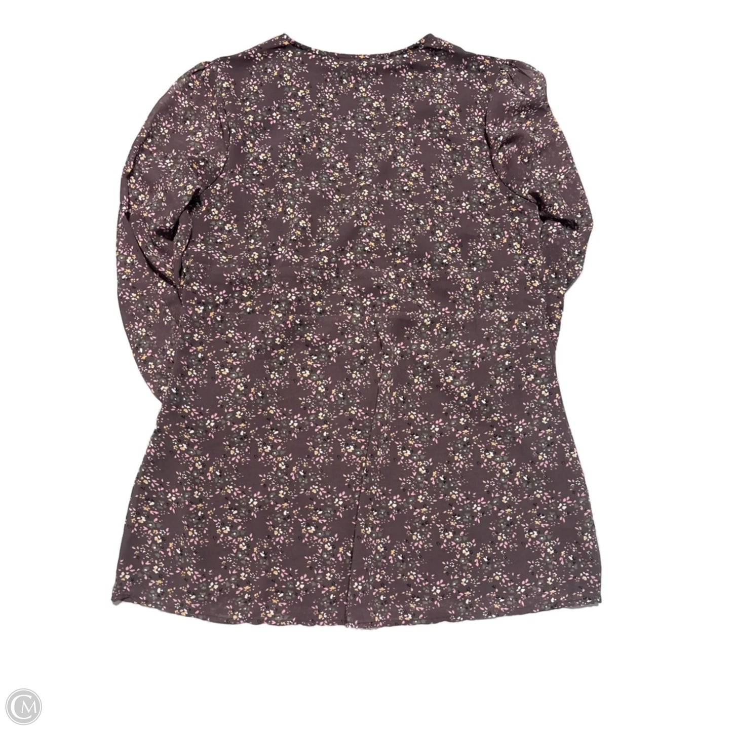 Blouse Long Sleeve By Charlie Paige In Purple, Size: Xl