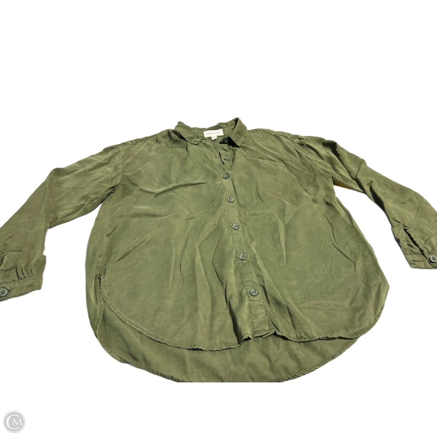Blouse Long Sleeve By Cloth & Stone In Green, Size: M