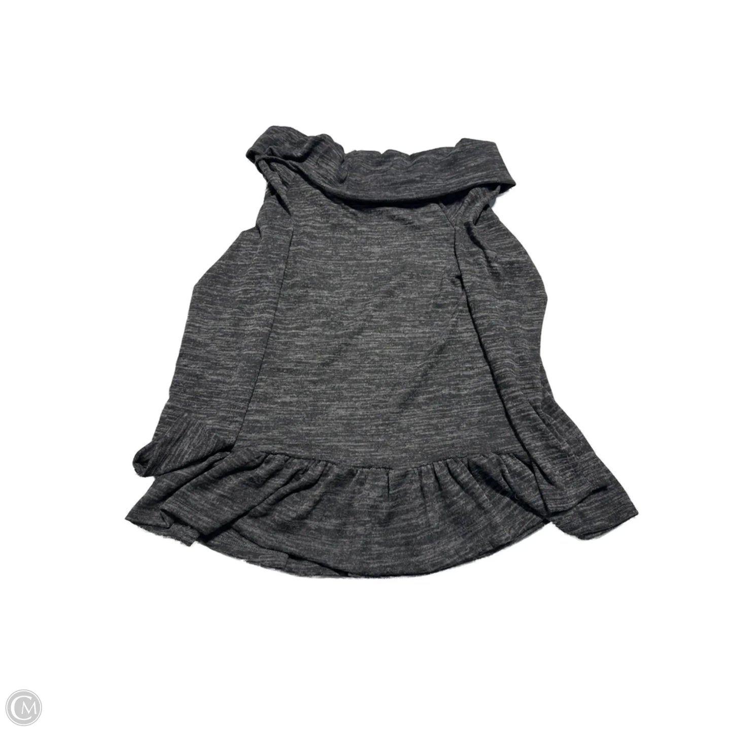 Top Long Sleeve Basic By Easel In Black & Grey, Size: S