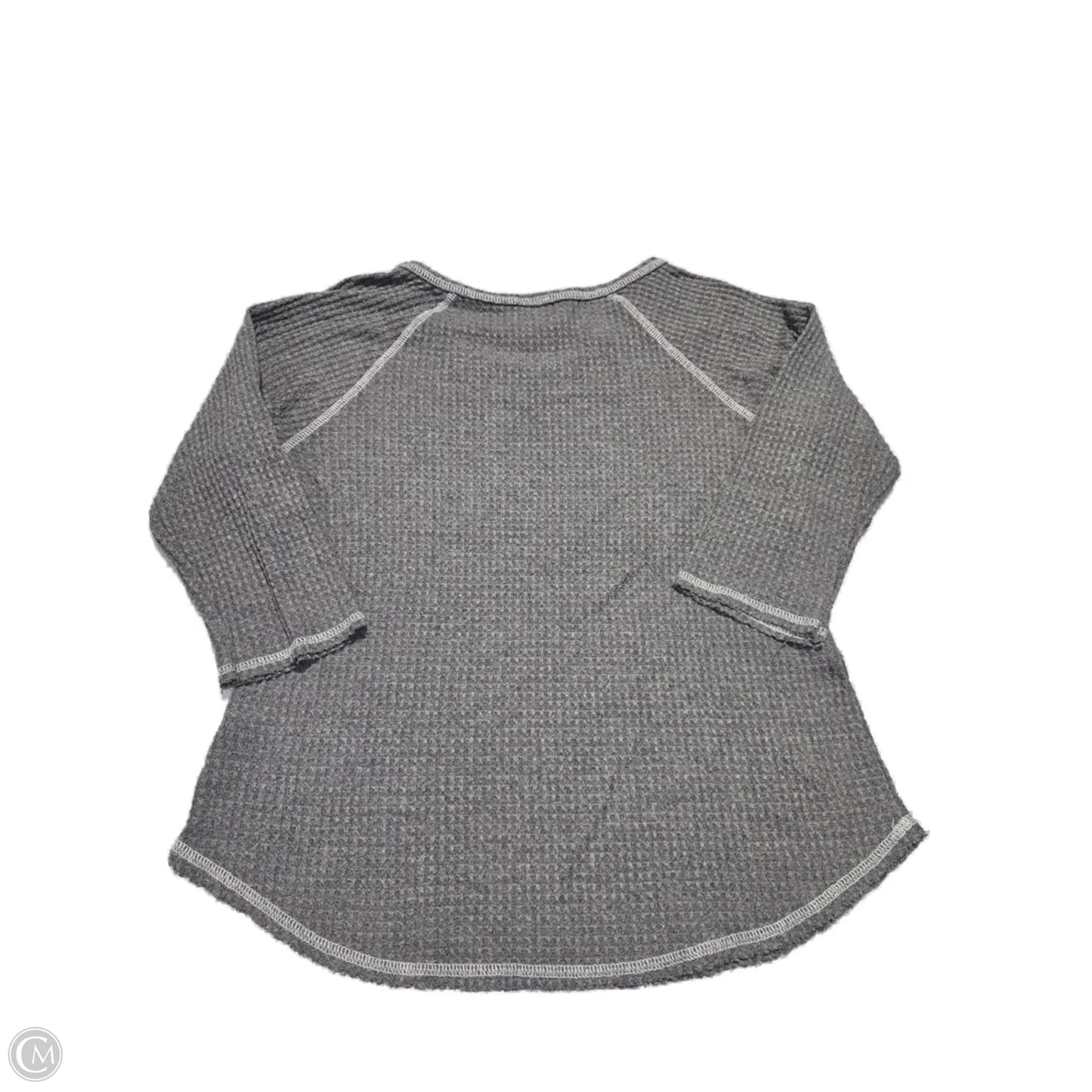 Top 3/4 Sleeve Basic By Paper Crane In Grey, Size: M