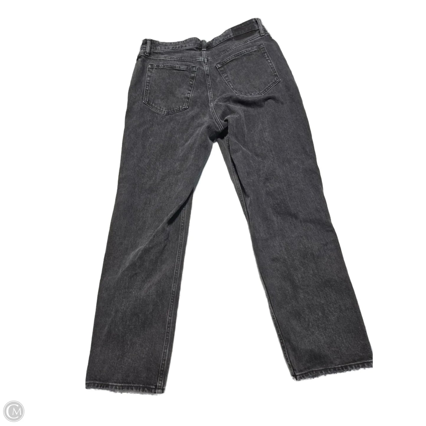 Jeans Straight By Abercrombie And Fitch In Black Denim, Size: 14