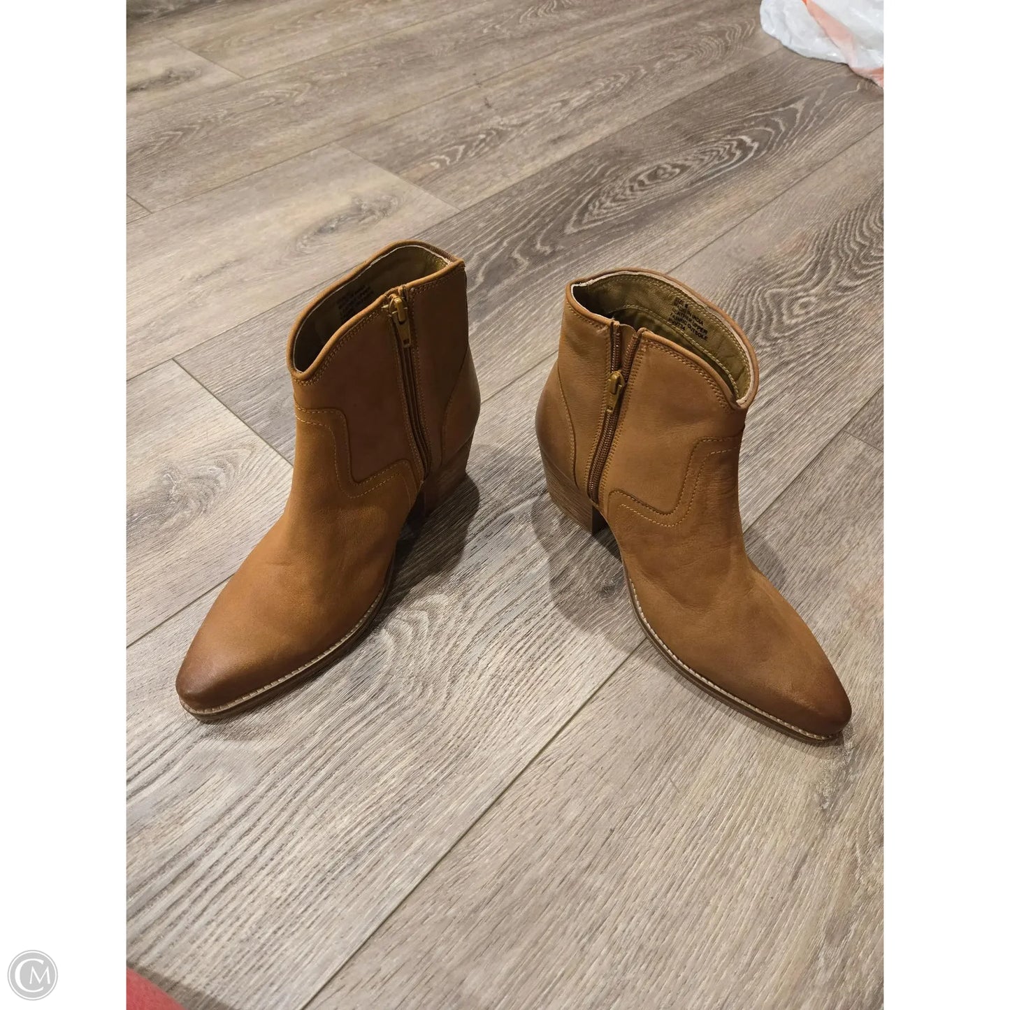 Boots Ankle Heels By Very Volatile In Tan, Size: 8