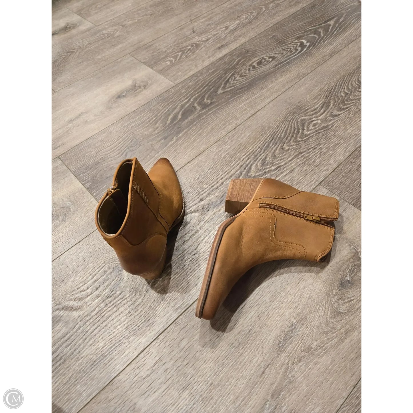 Boots Ankle Heels By Very Volatile In Tan, Size: 8