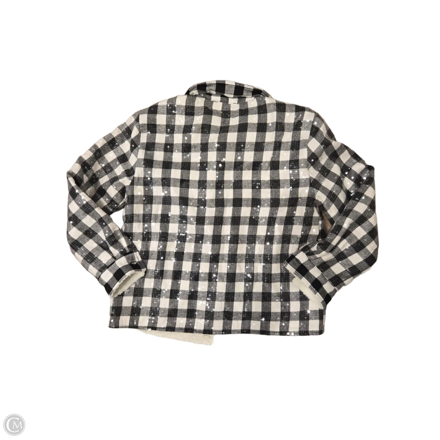 Jacket Shirt By Blue In Checkered Pattern, Size: M