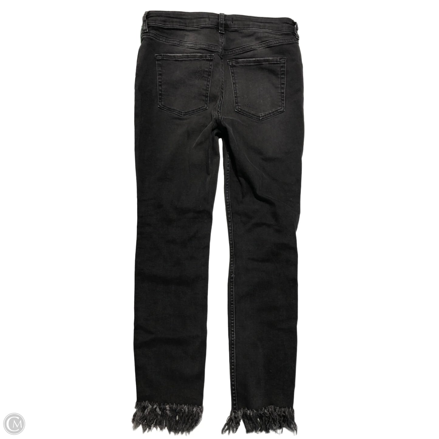 Jeans Skinny By Free People In Black Denim, Size: 4