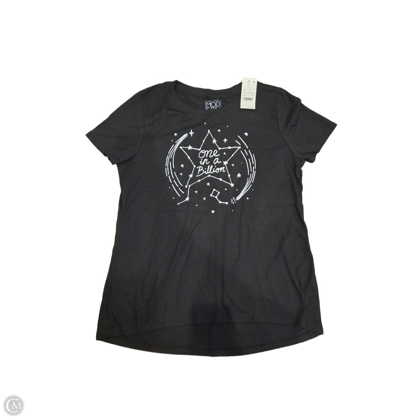 Top Short Sleeve Basic By Modern Lux In Black, Size: Xl