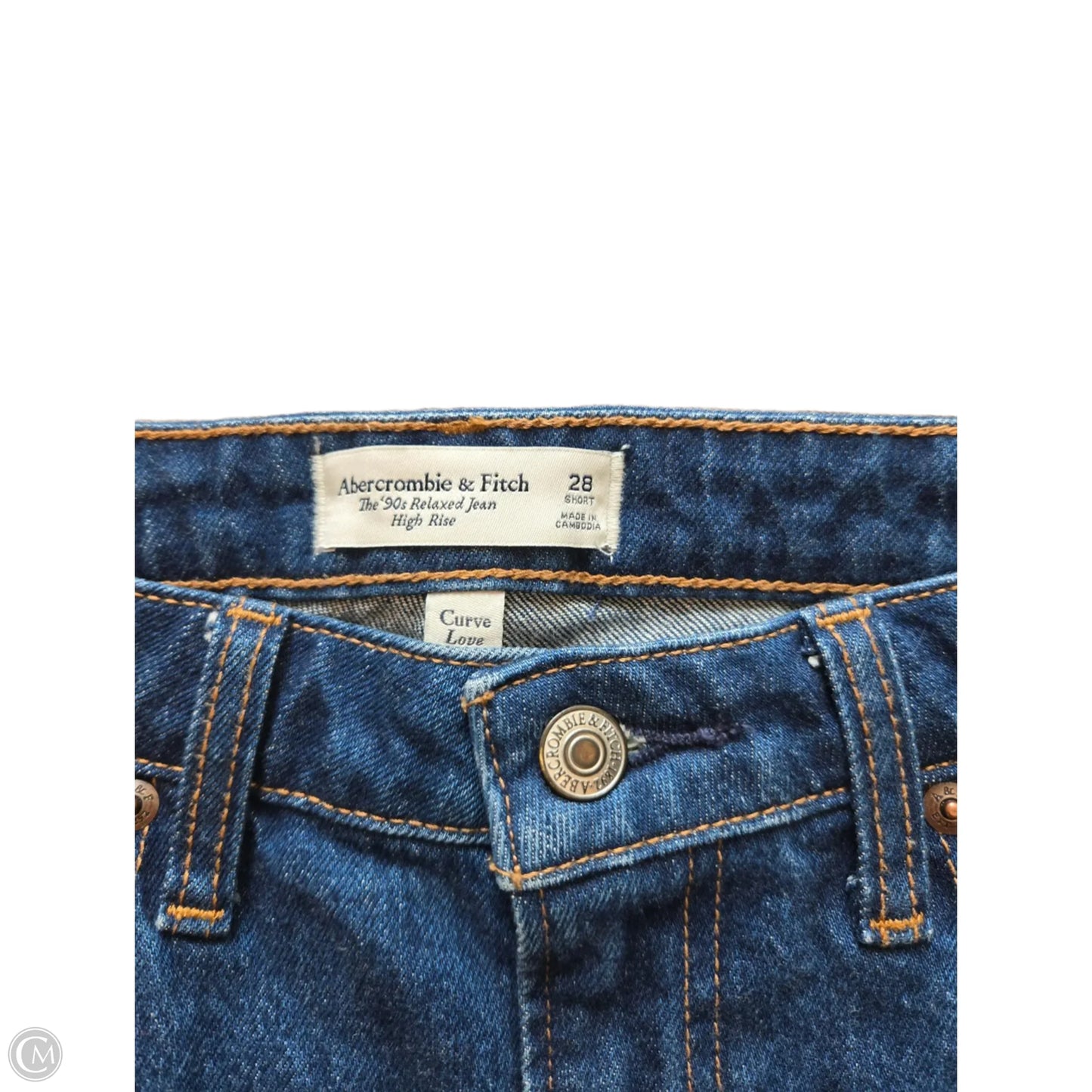 Jeans Straight By Abercrombie And Fitch In Blue Denim, Size: 6