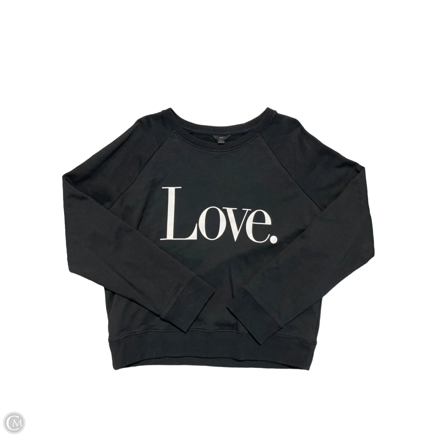 Sweatshirt Crewneck By J. Crew In Black, Size: L