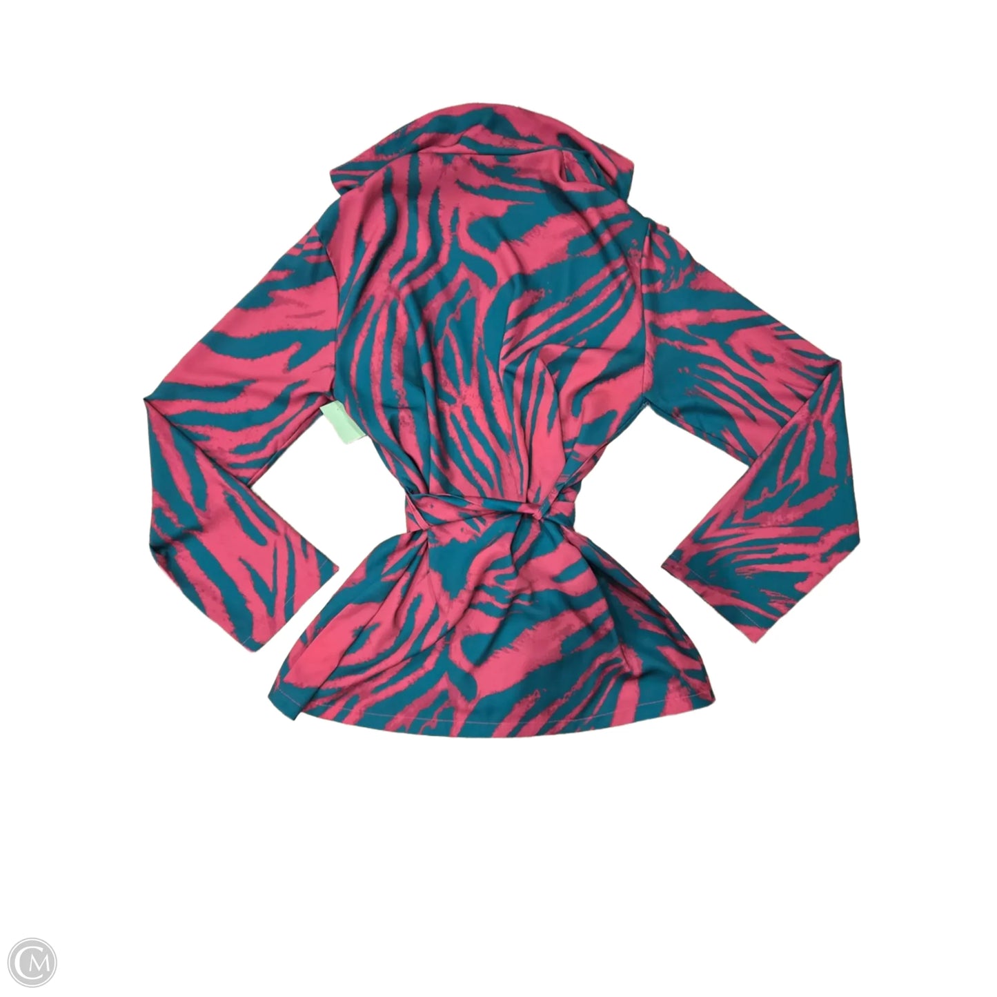 Blouse Long Sleeve By Cmb In Animal Print, Size: L