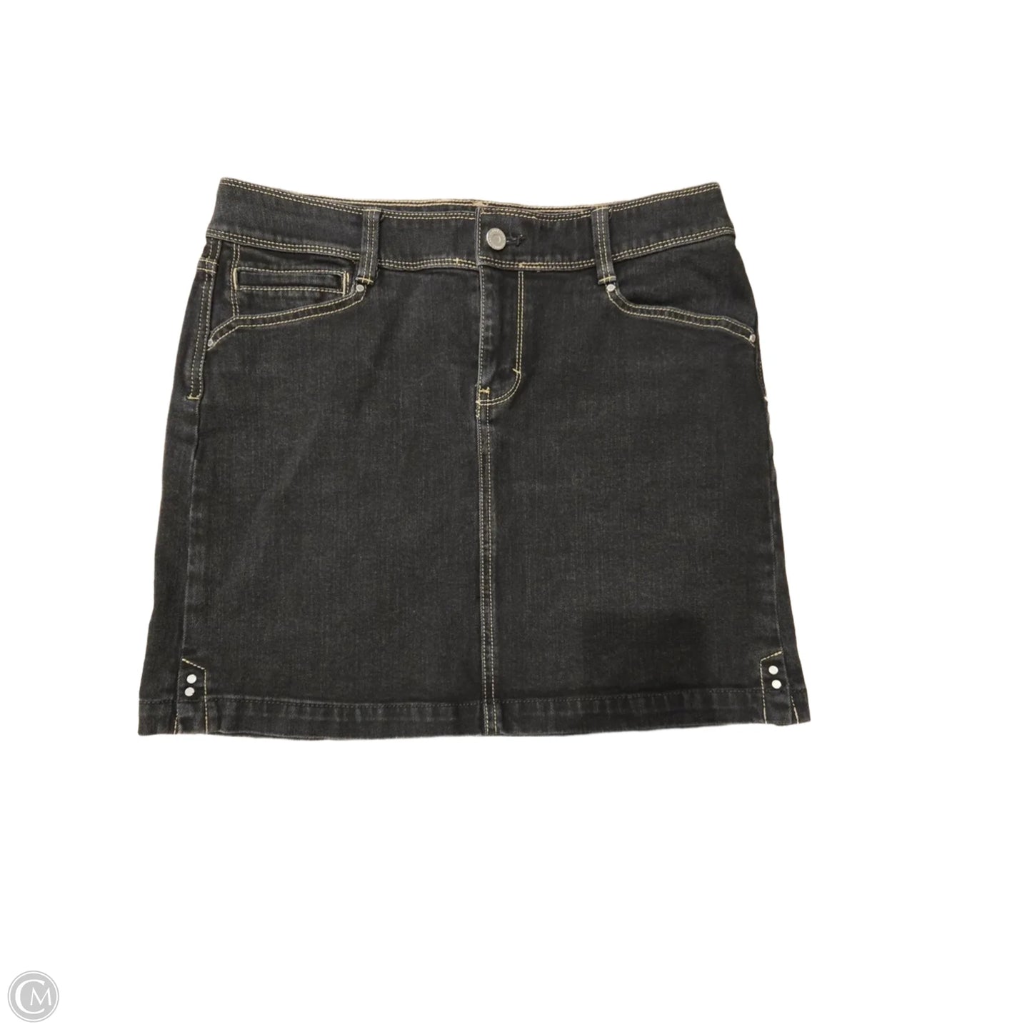 Skirt Mini & Short By White House Black Market In Black Denim, Size: 8
