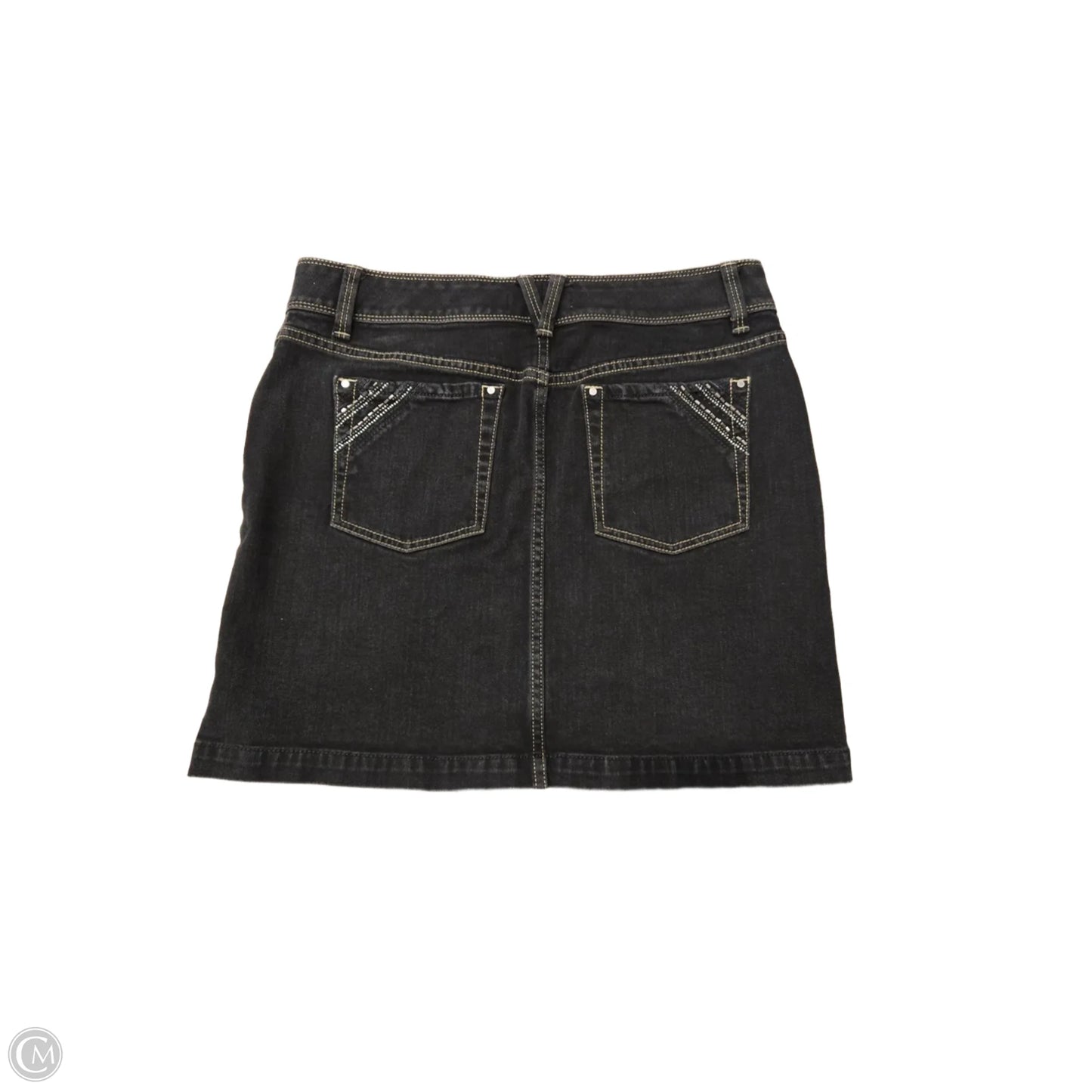 Skirt Mini & Short By White House Black Market In Black Denim, Size: 8
