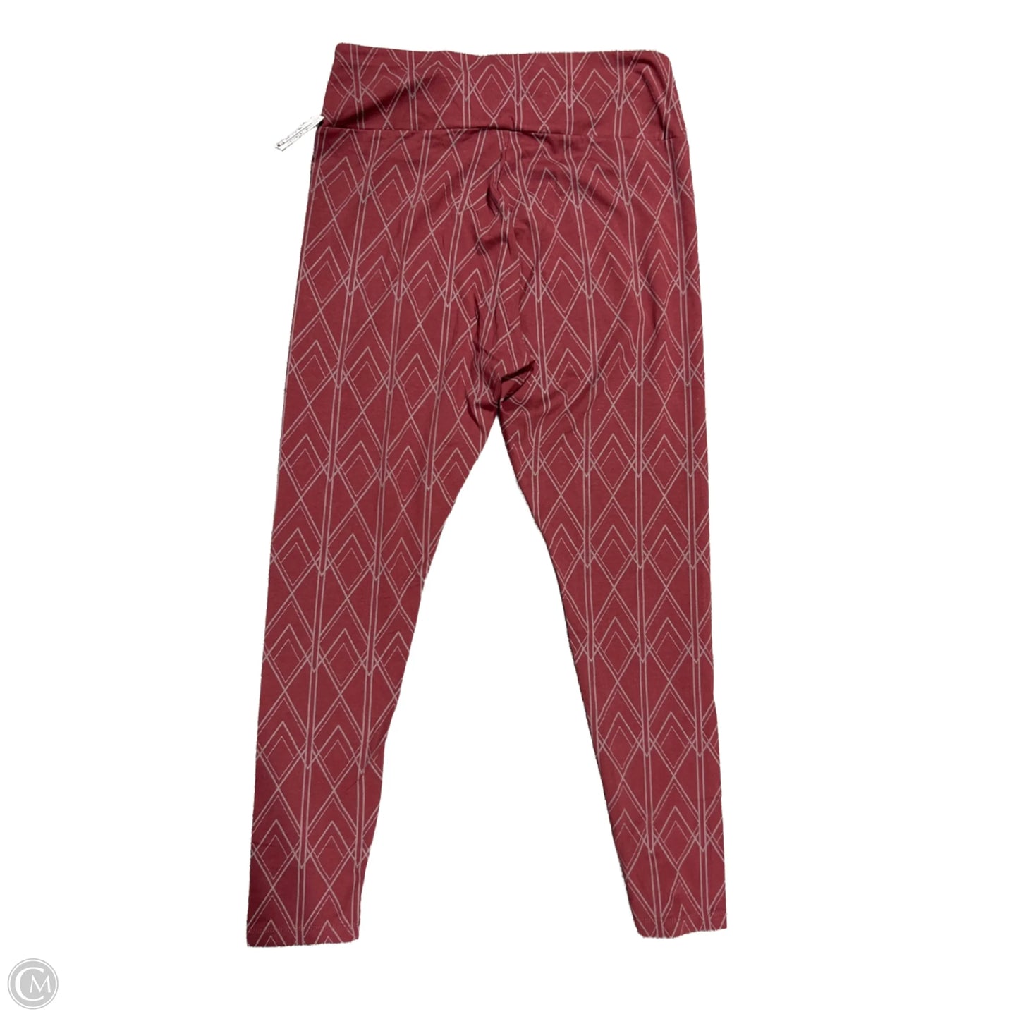 Athletic Leggings By Puma In Maroon, Size: L