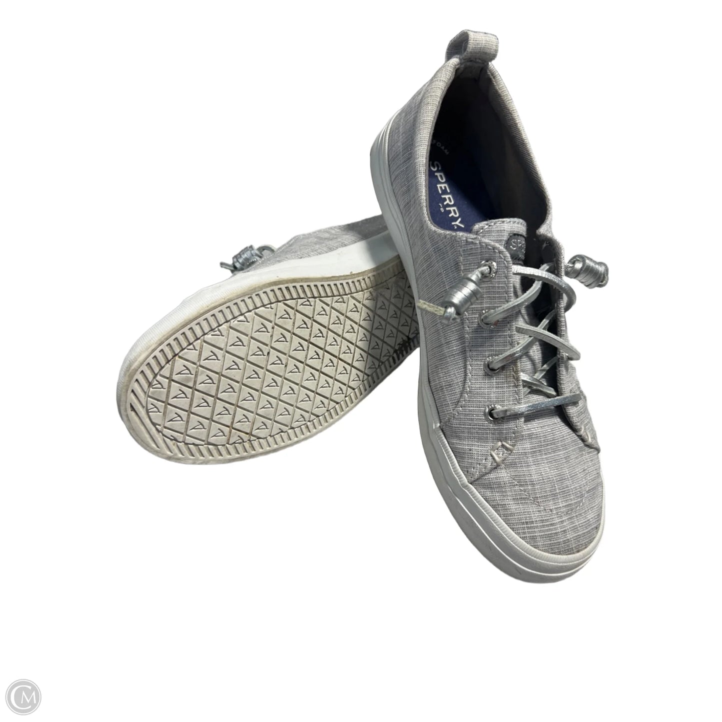 Shoes Flats By Sperry In Silver, Size: 8.5
