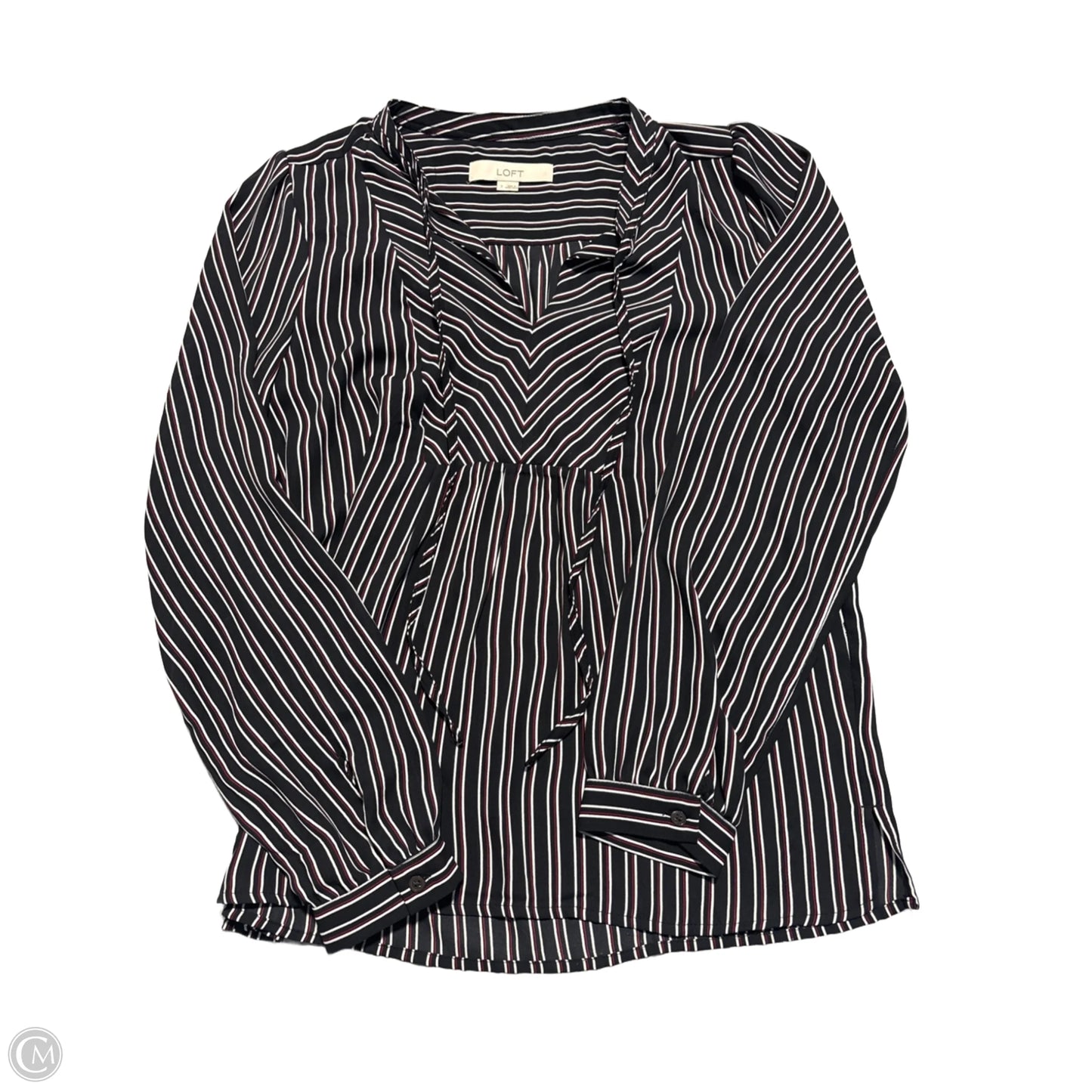 Top Long Sleeve By Loft In Black, Size: S