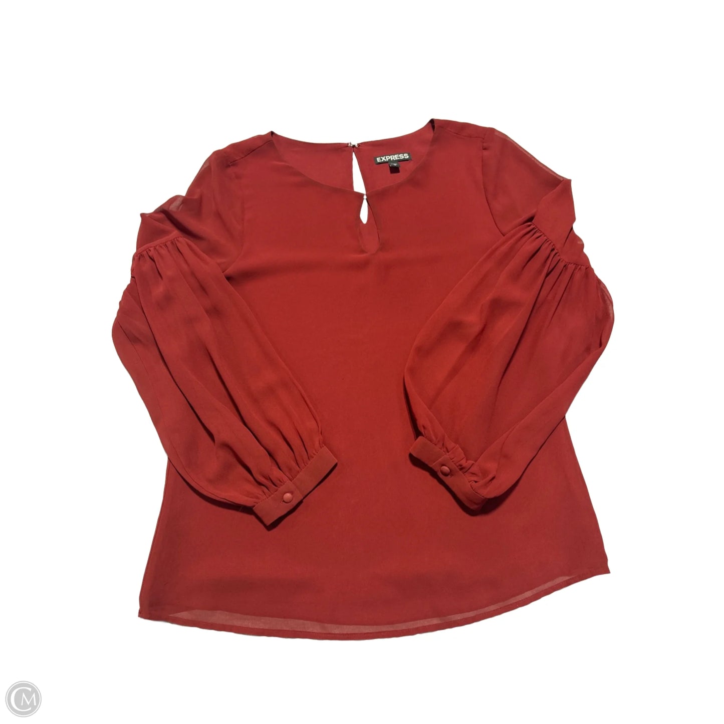 Top Long Sleeve By Express In Red, Size: S