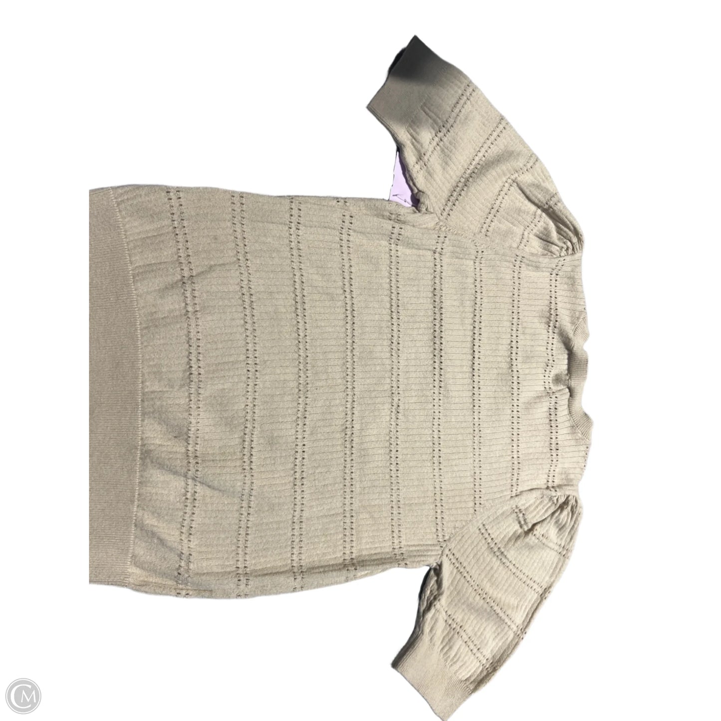 Top Short Sleeve By Loft In Cream, Size: Xs
