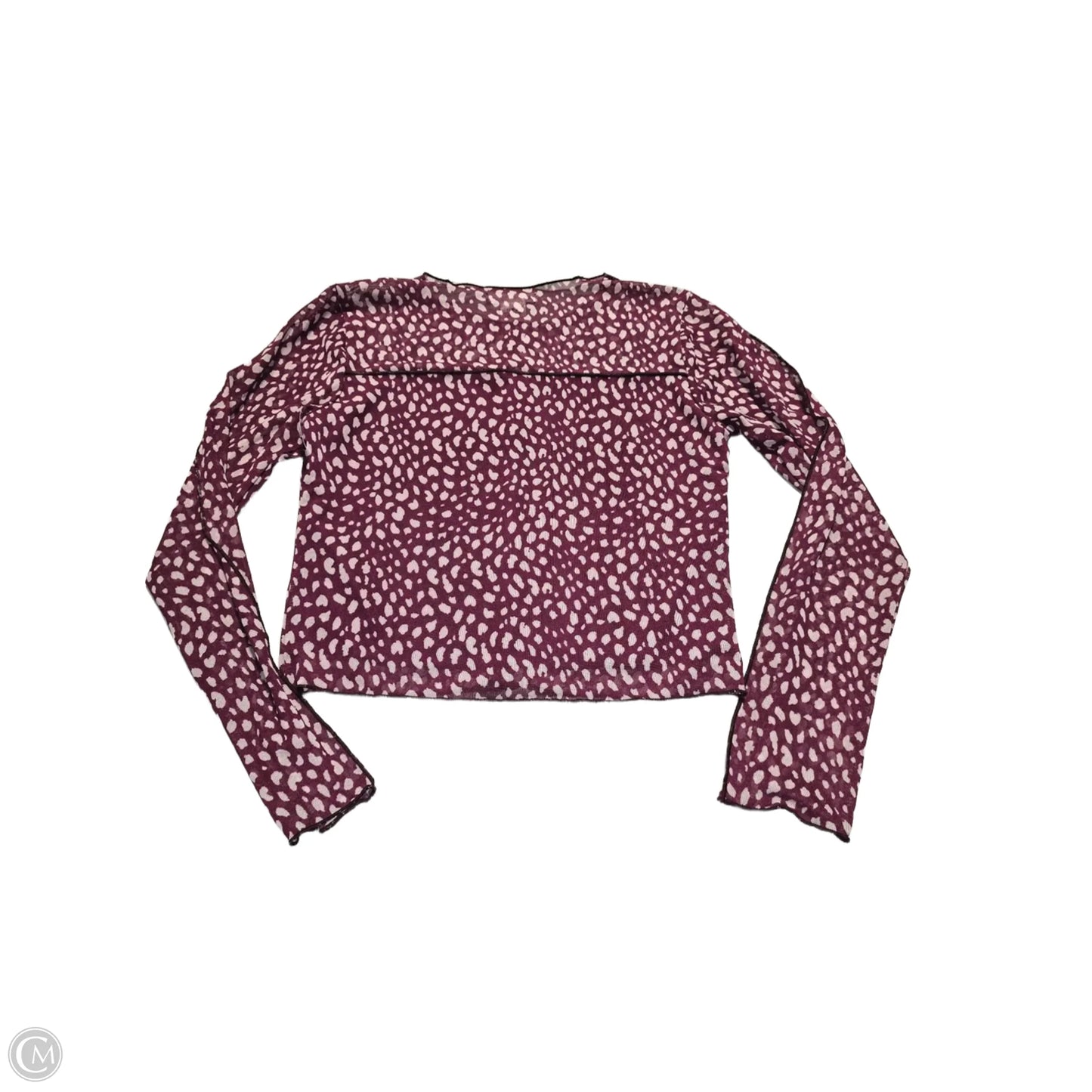 Top Long Sleeve By Cmc In Purple, Size: M