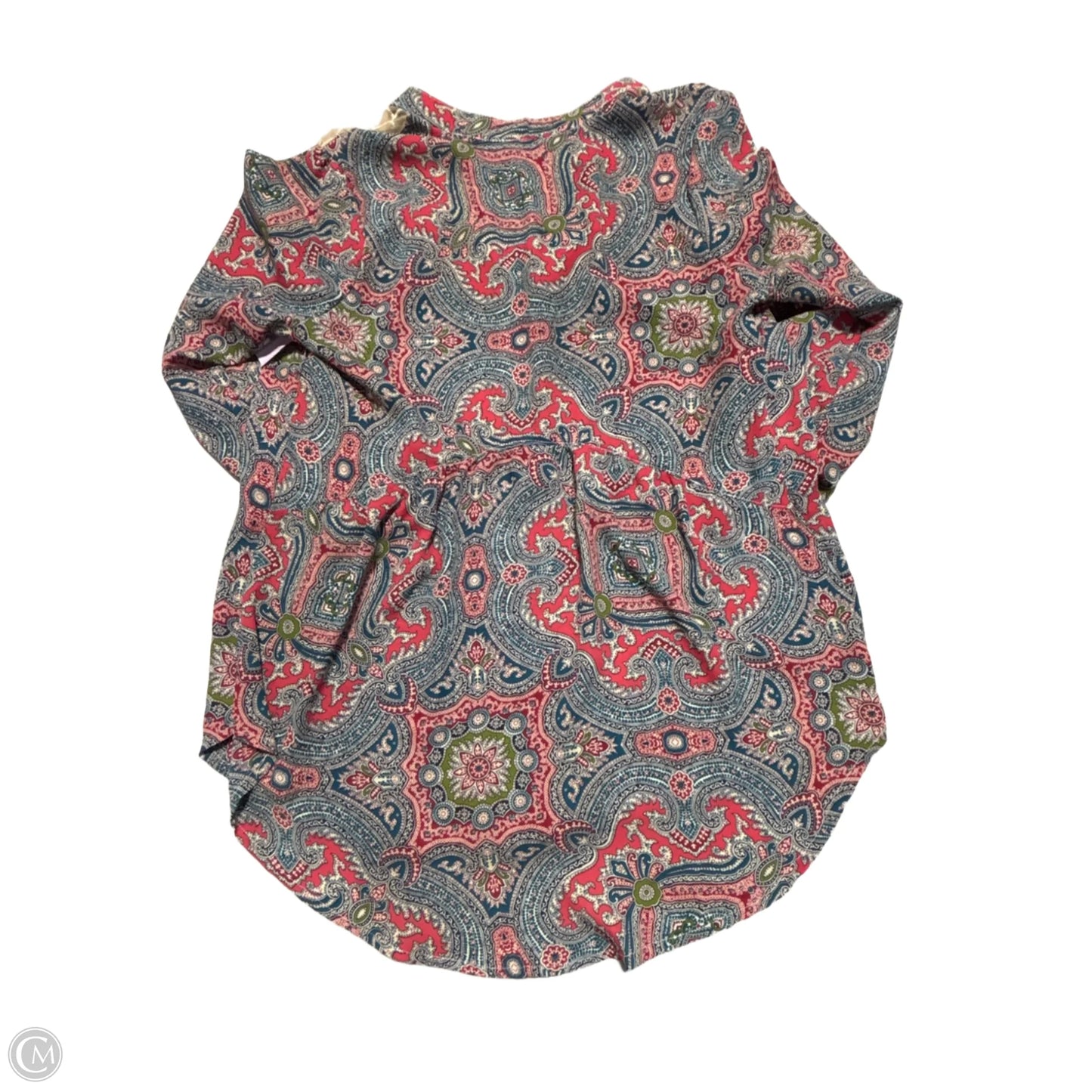 Blouse Long Sleeve By Bke In Paisley Print, Size: S