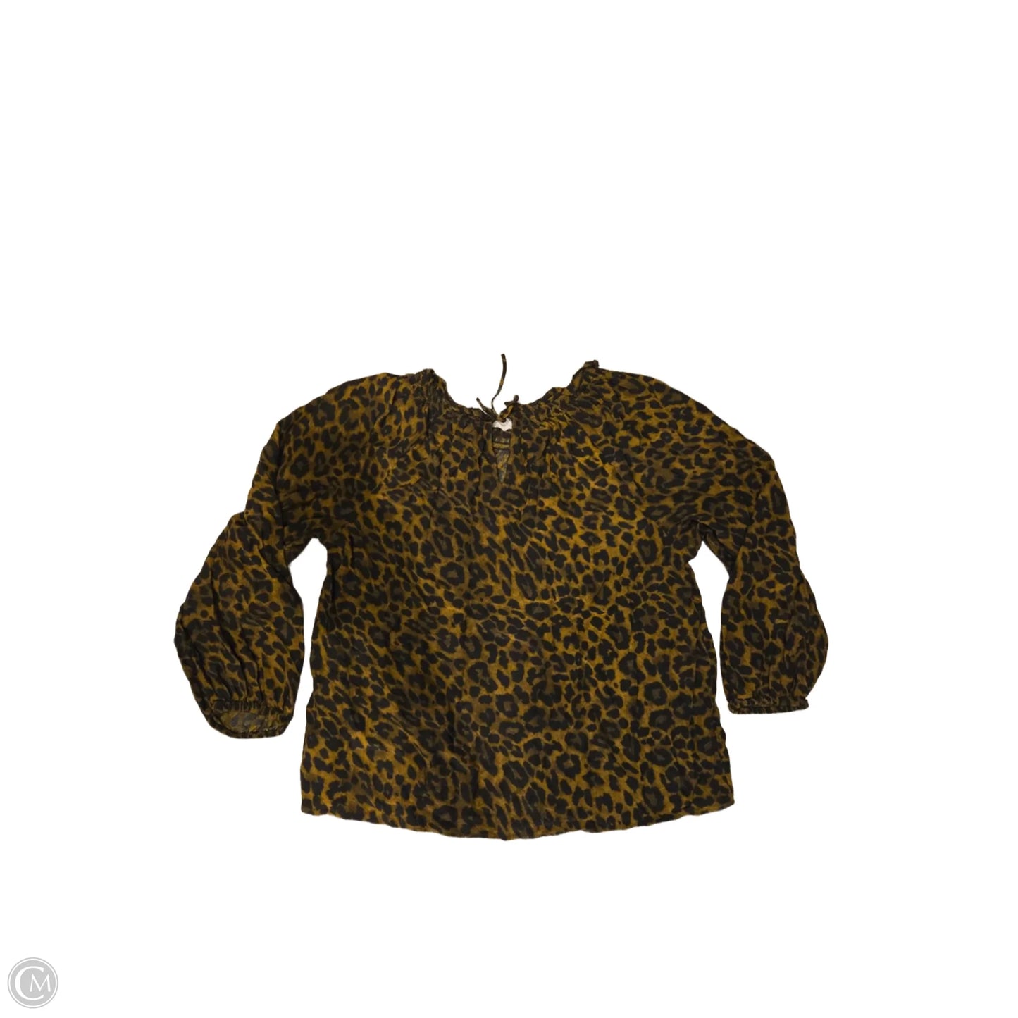 Blouse 3/4 Sleeve By Talbots In Animal Print, Size: Lp