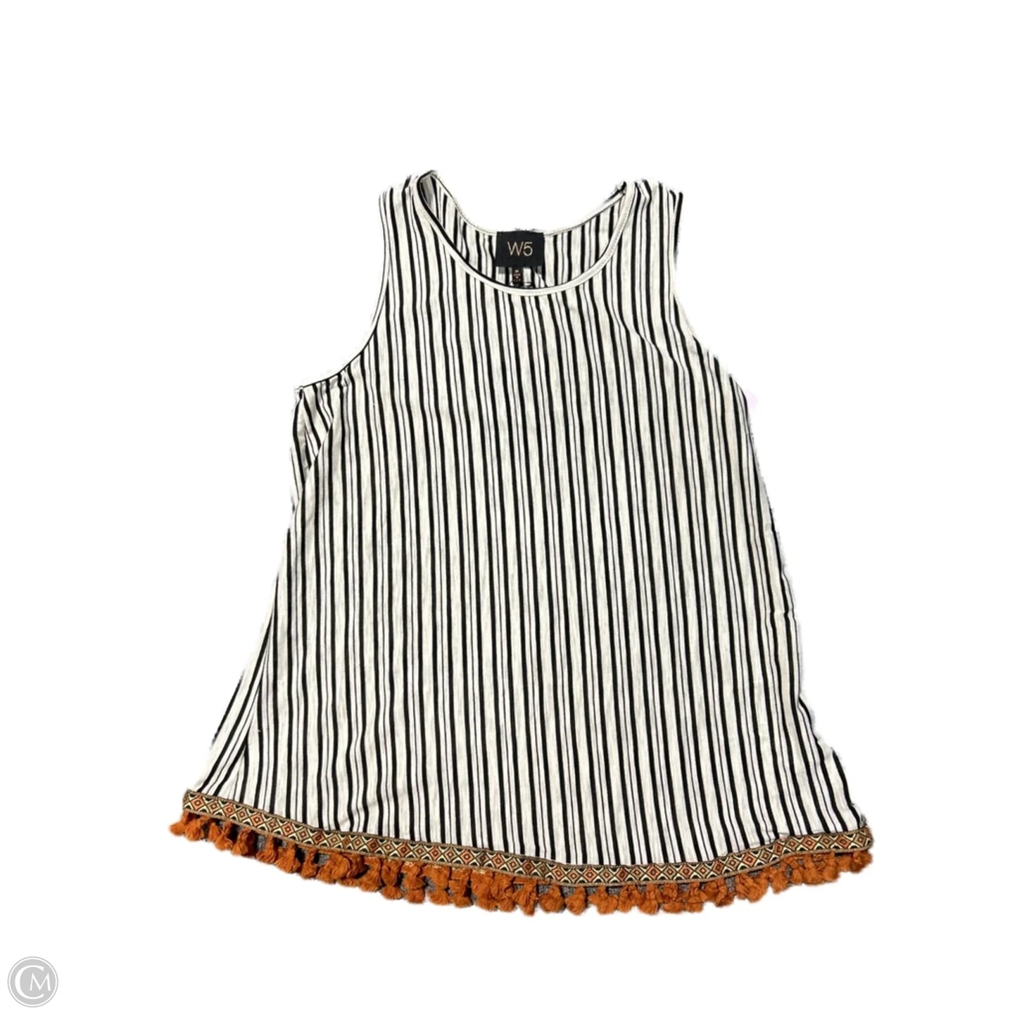 Top Sleeveless By W5 In Striped Pattern, Size: M