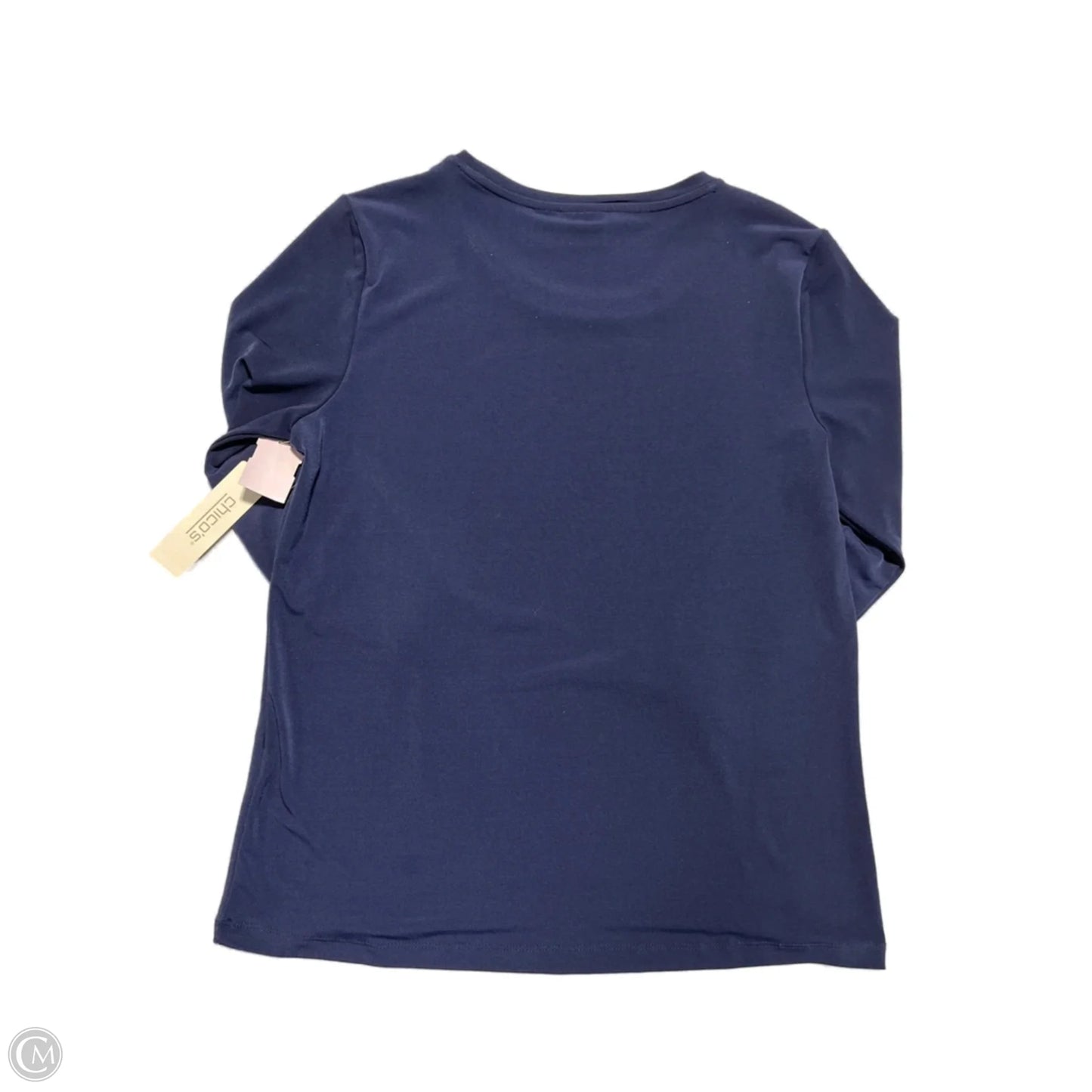 Top 3/4 Sleeve Basic By Chicos In Navy, Size: S