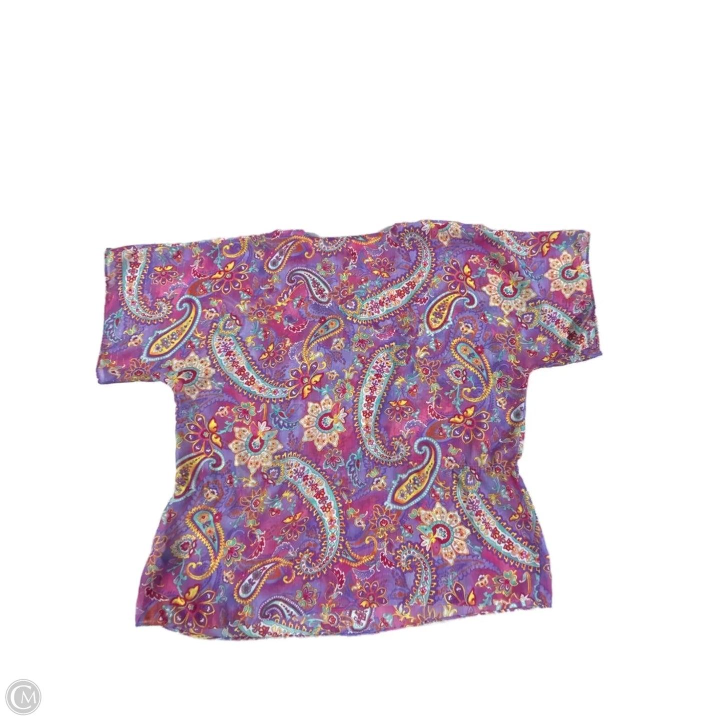 Top Short Sleeve By Chaps In Purple, Size: 1x