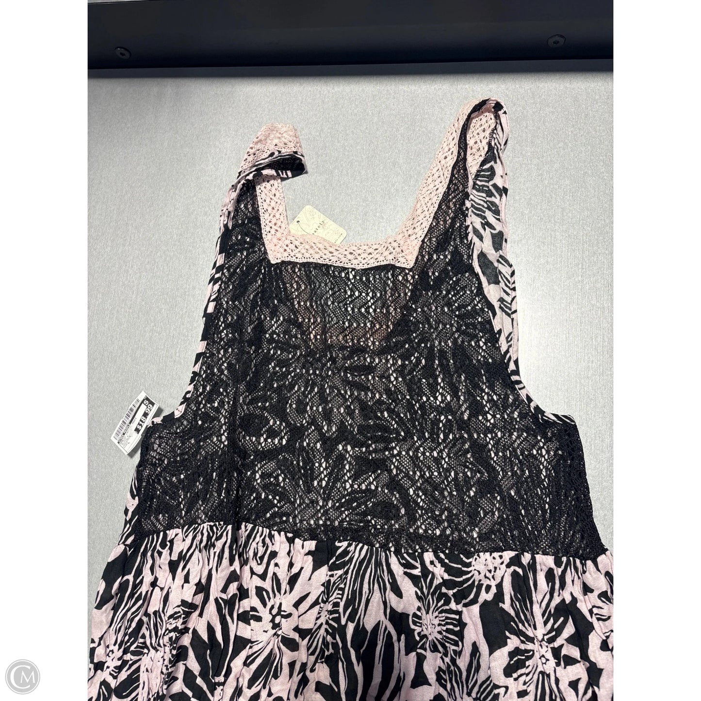 Dress Casual Maxi By Free People In Black & Pink, Size: L