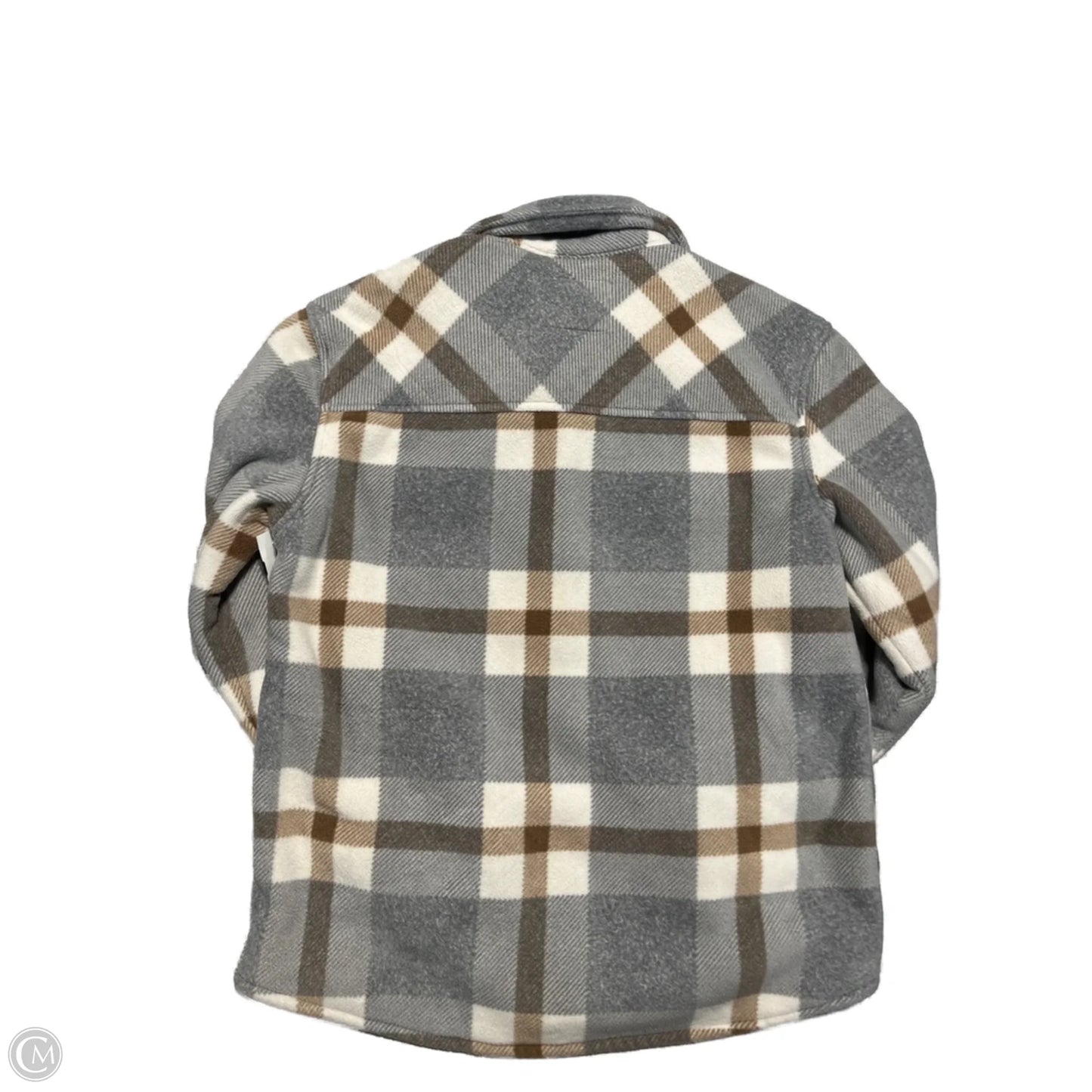 Jacket Shirt By Sage In Plaid Pattern, Size: M