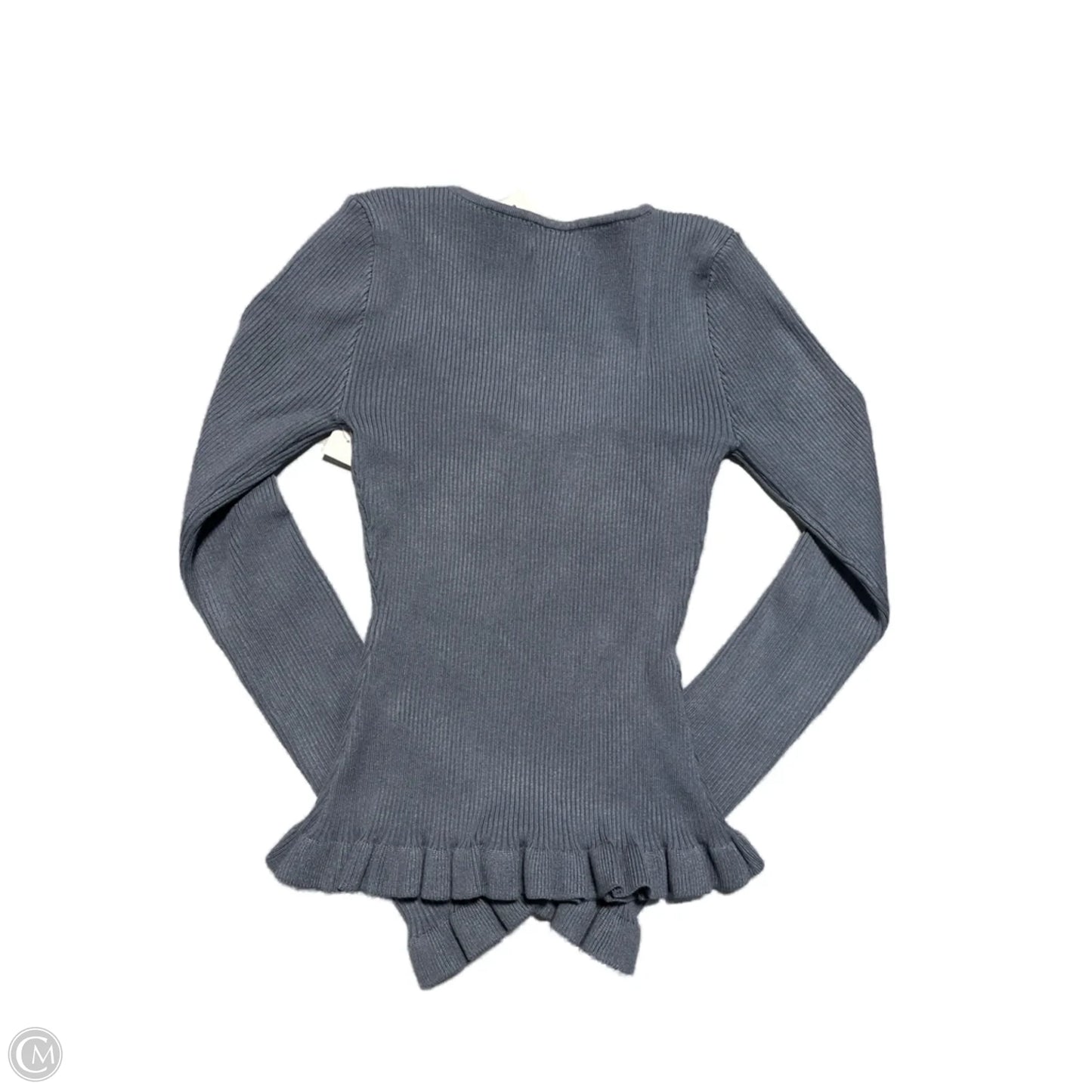 Top Long Sleeve By Workshop In Blue, Size: S