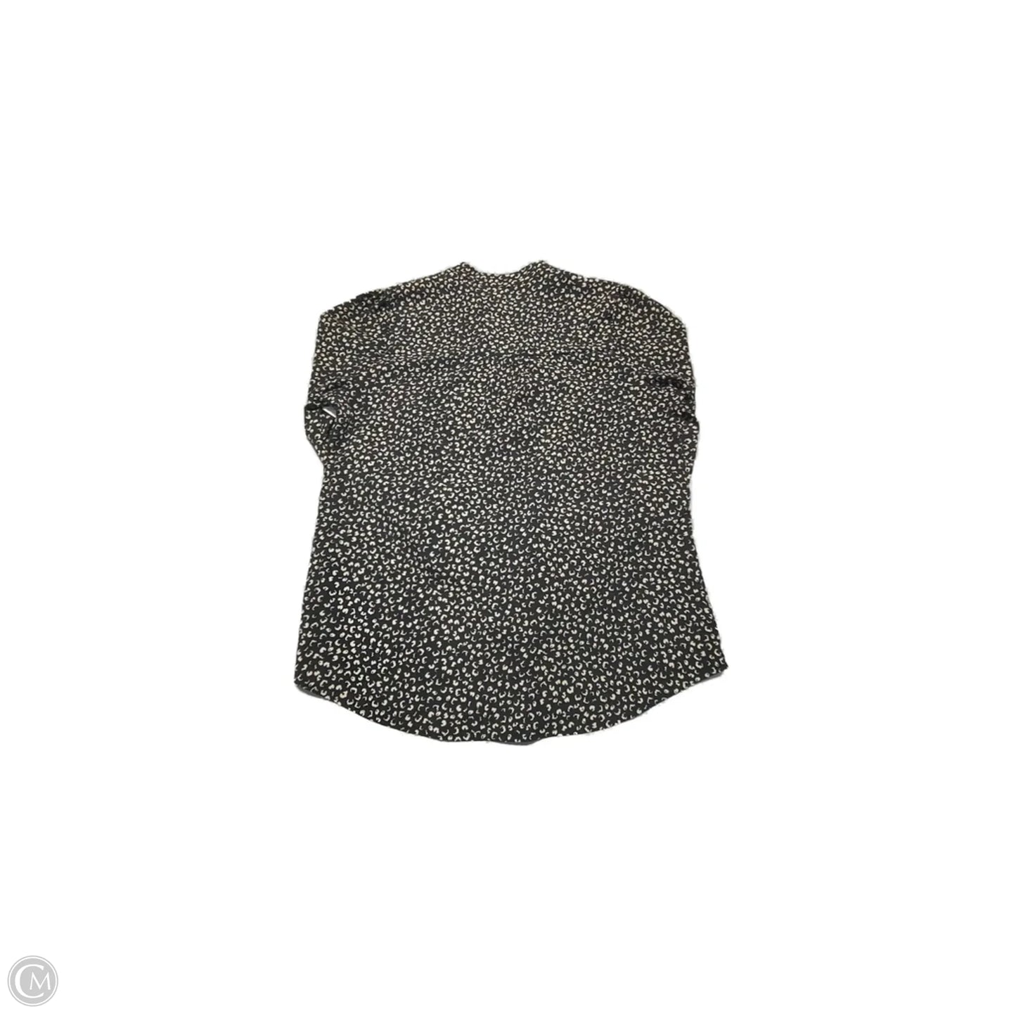 Top Long Sleeve By Cmc In Black & White, Size: L