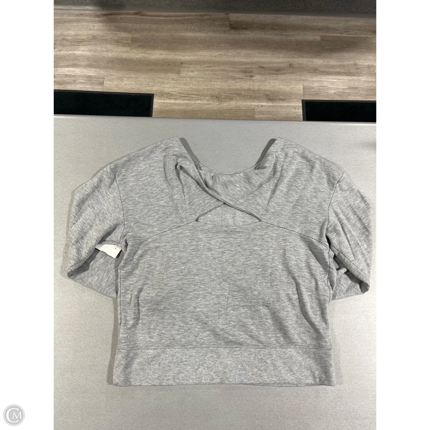 Top Long Sleeve By Zella In Grey, Size: M