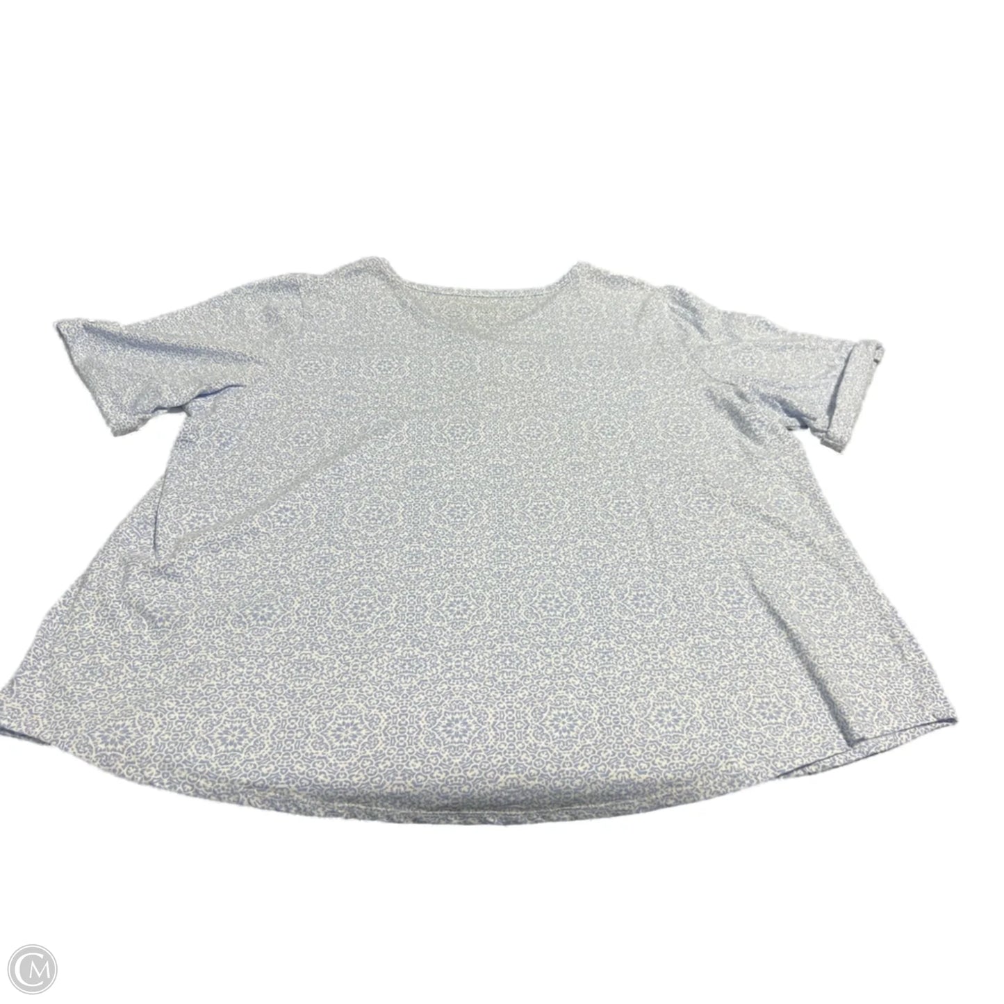 Top Short Sleeve Basic By Croft And Barrow In Blue, Size: 3x