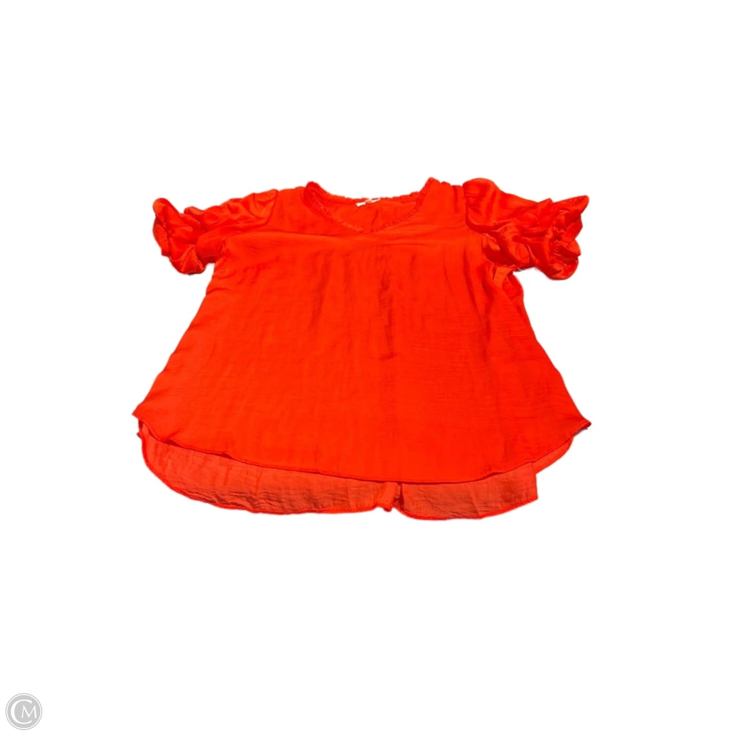 Top Short Sleeve By Cotton Bleu In Orange, Size: L