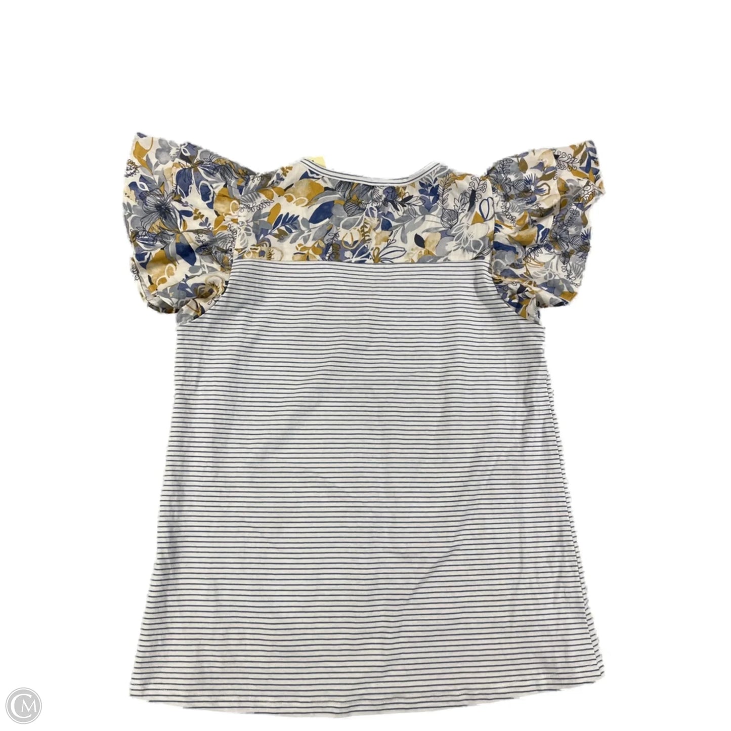 Top Short Sleeve By Doe & Rae In Striped Pattern, Size: S