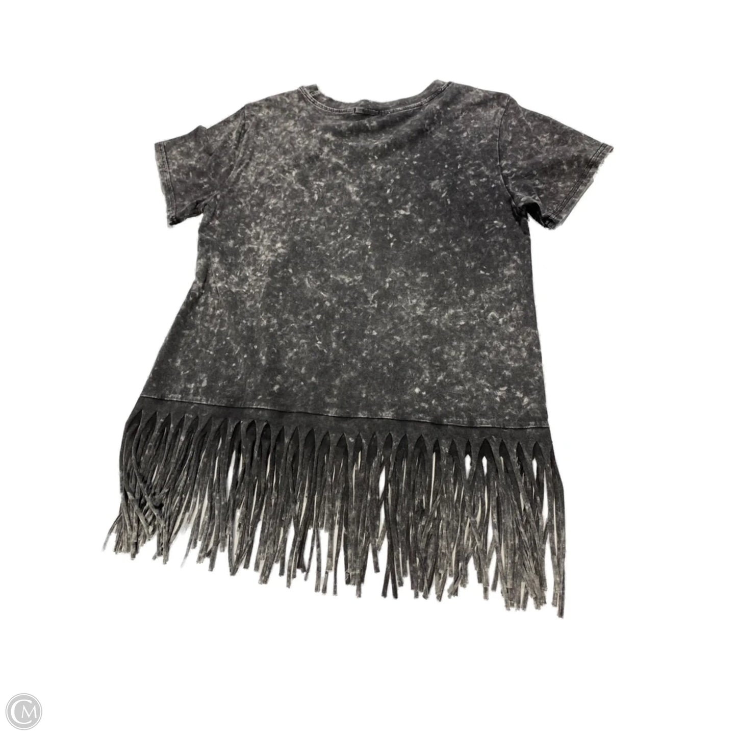Top Short Sleeve By Bibi In Black & Grey, Size: M